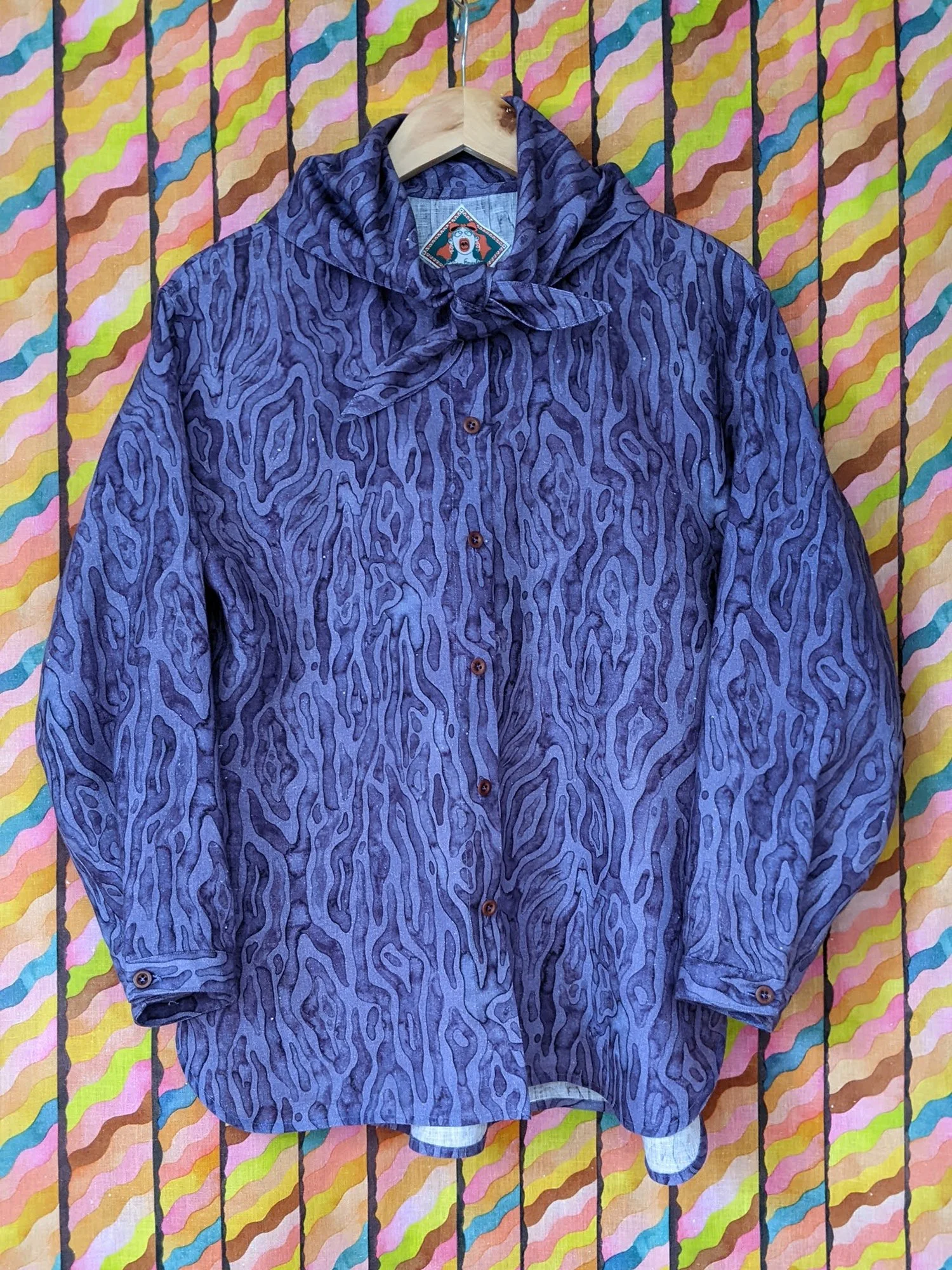 Linen shirt hand-painted print Ellen van Engelen