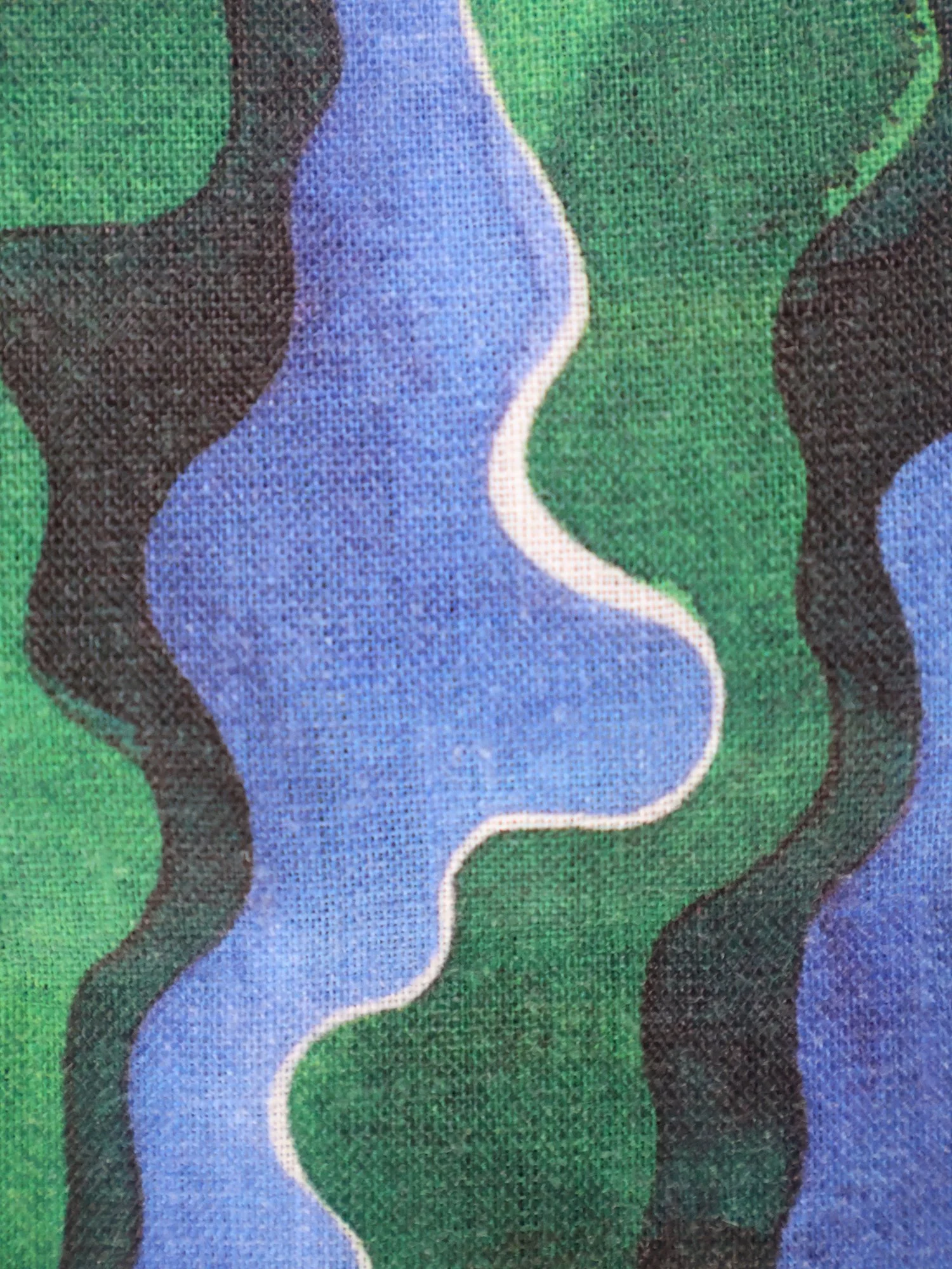linen fabric hand-painted print Seafoam Ellen van Engelen