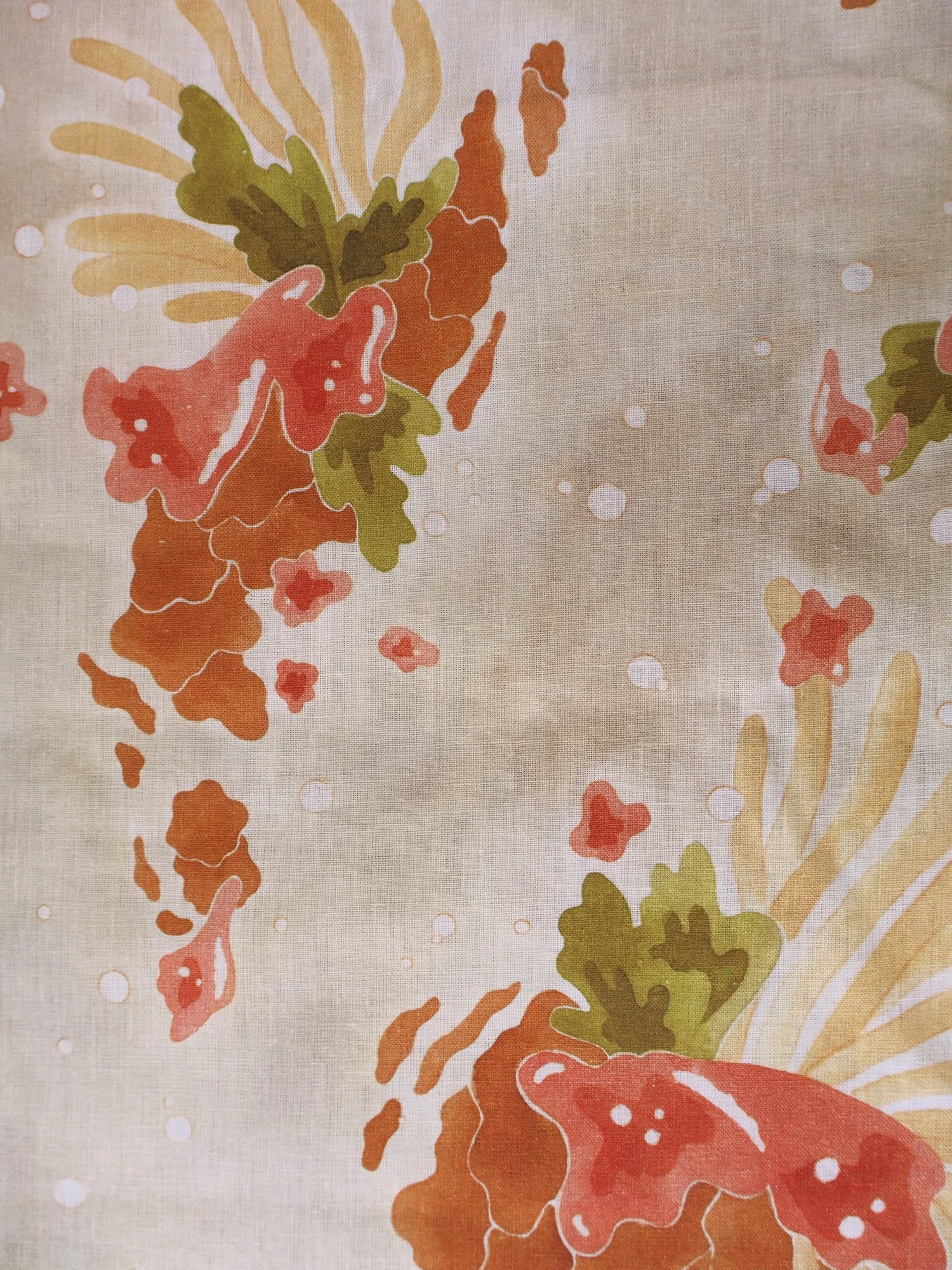 linen fabric hand-painted print Floral Islands Ellen van Engelen