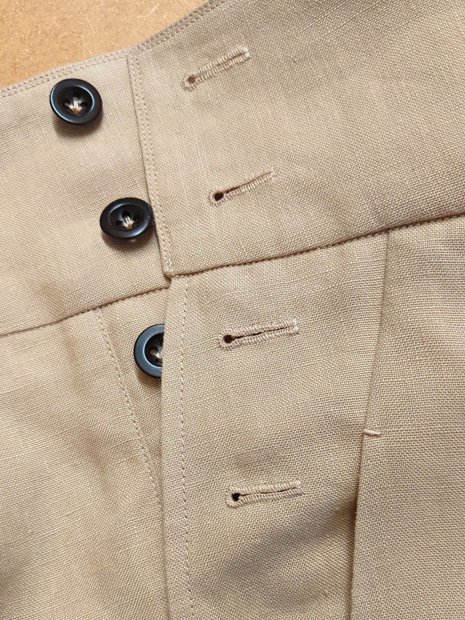 hand sewn buttonholes zampa di gallina Ellen van Engelen
