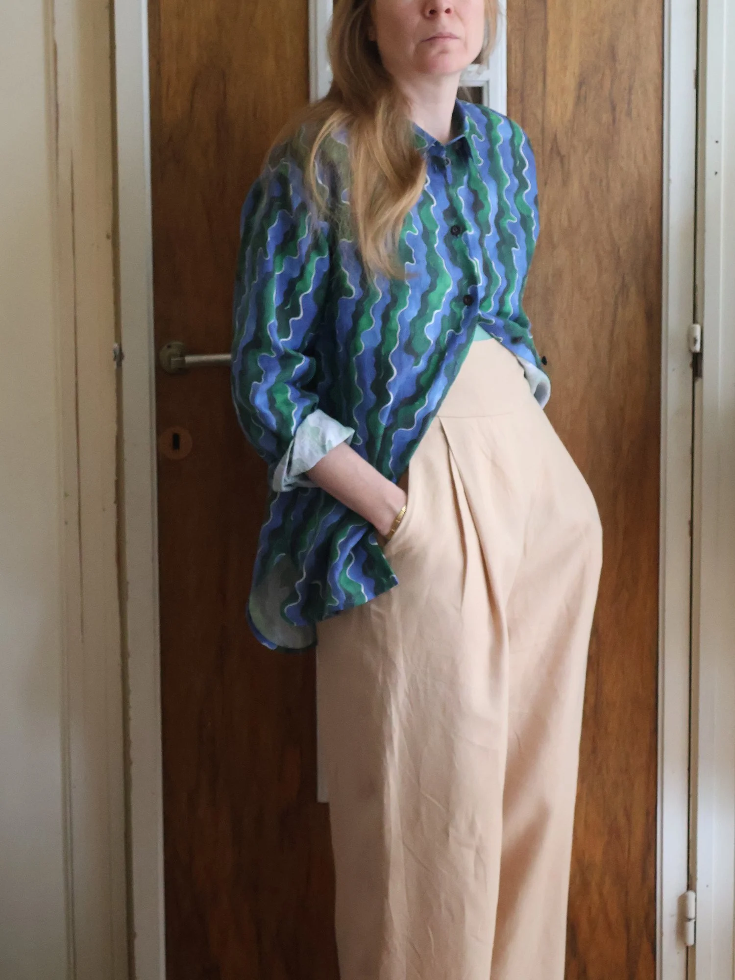 High waisted trousers linen Ellen van Engelen
