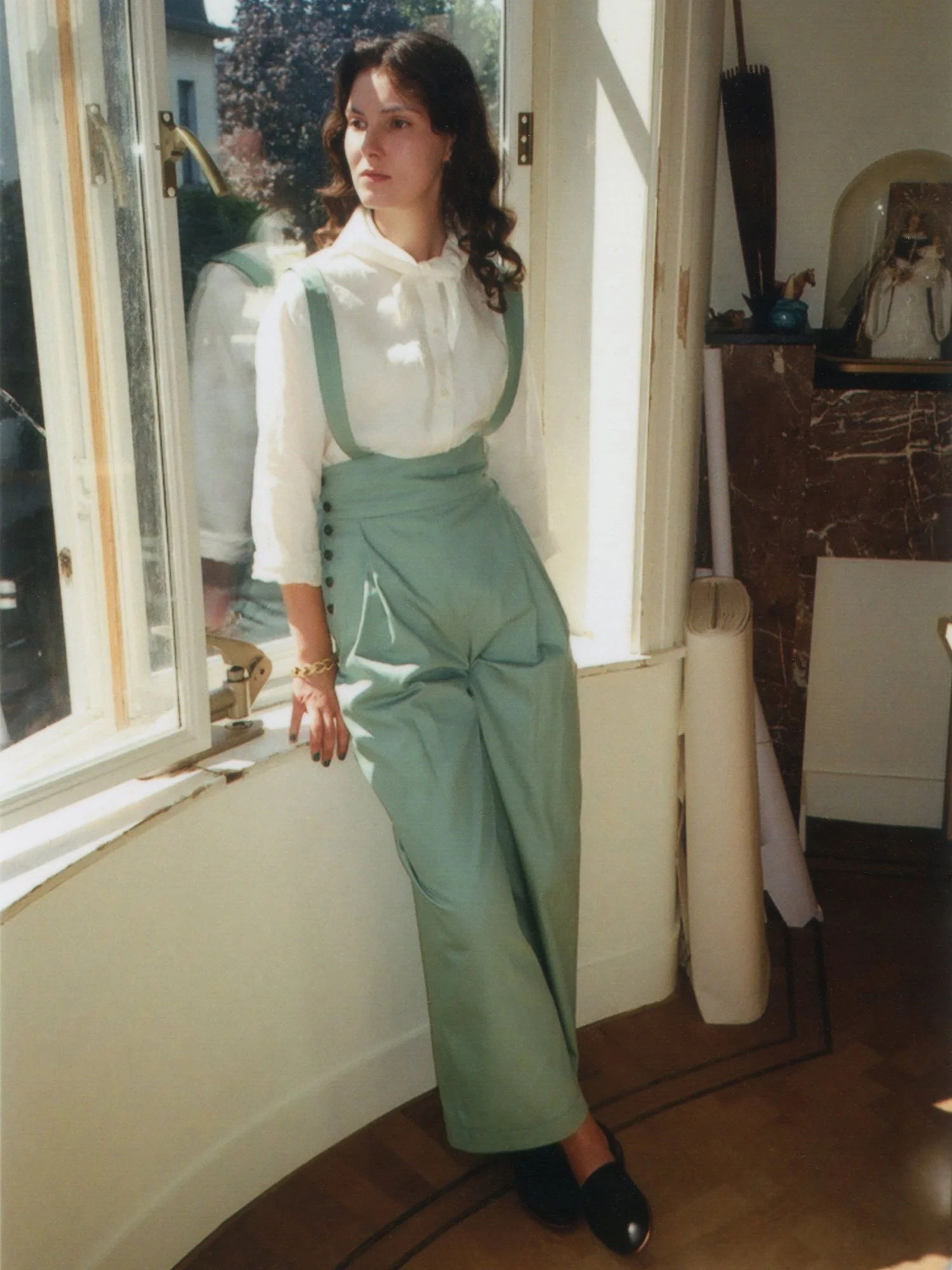 High waisted trousers cotton Ellen van Engelen