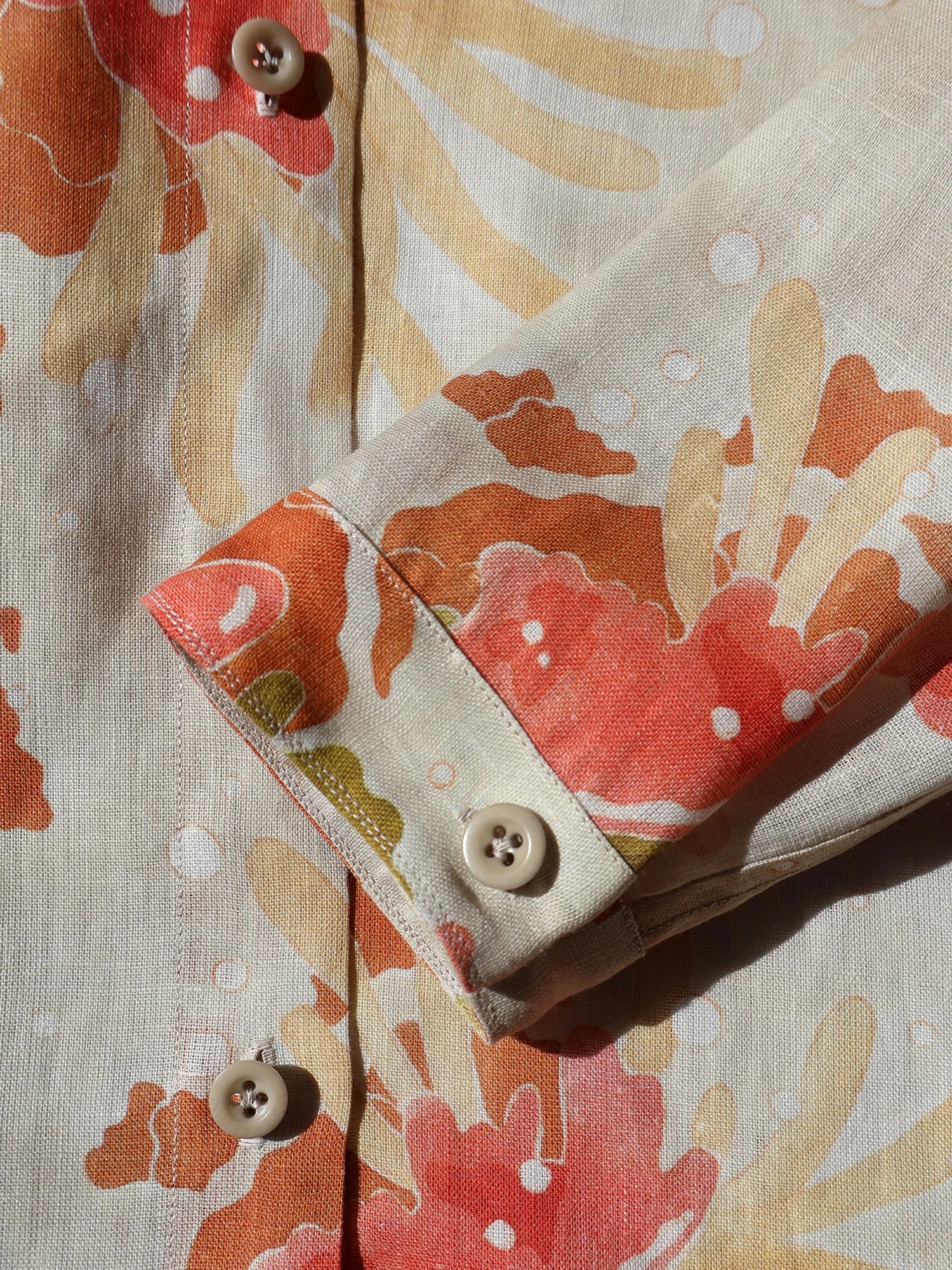 Linen shirt hand-painted print Ellen van Engelen