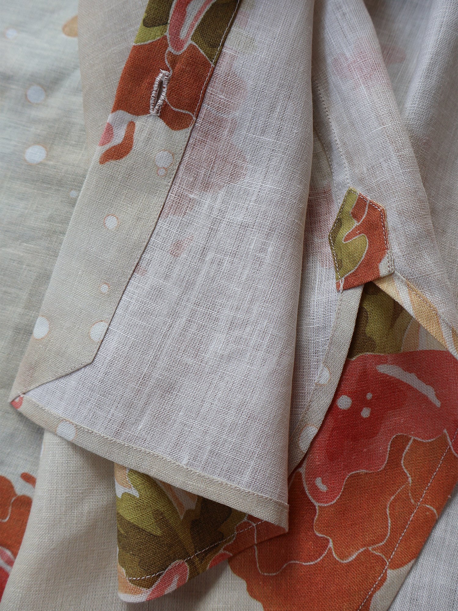 Linen shirt hand-painted print Ellen van Engelen