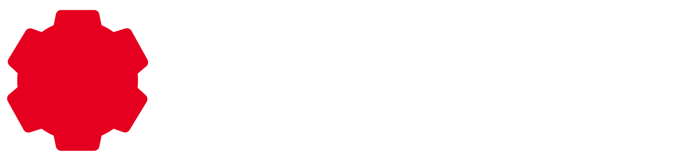 Logo for The Tractory featuring a red gear icon and white text.