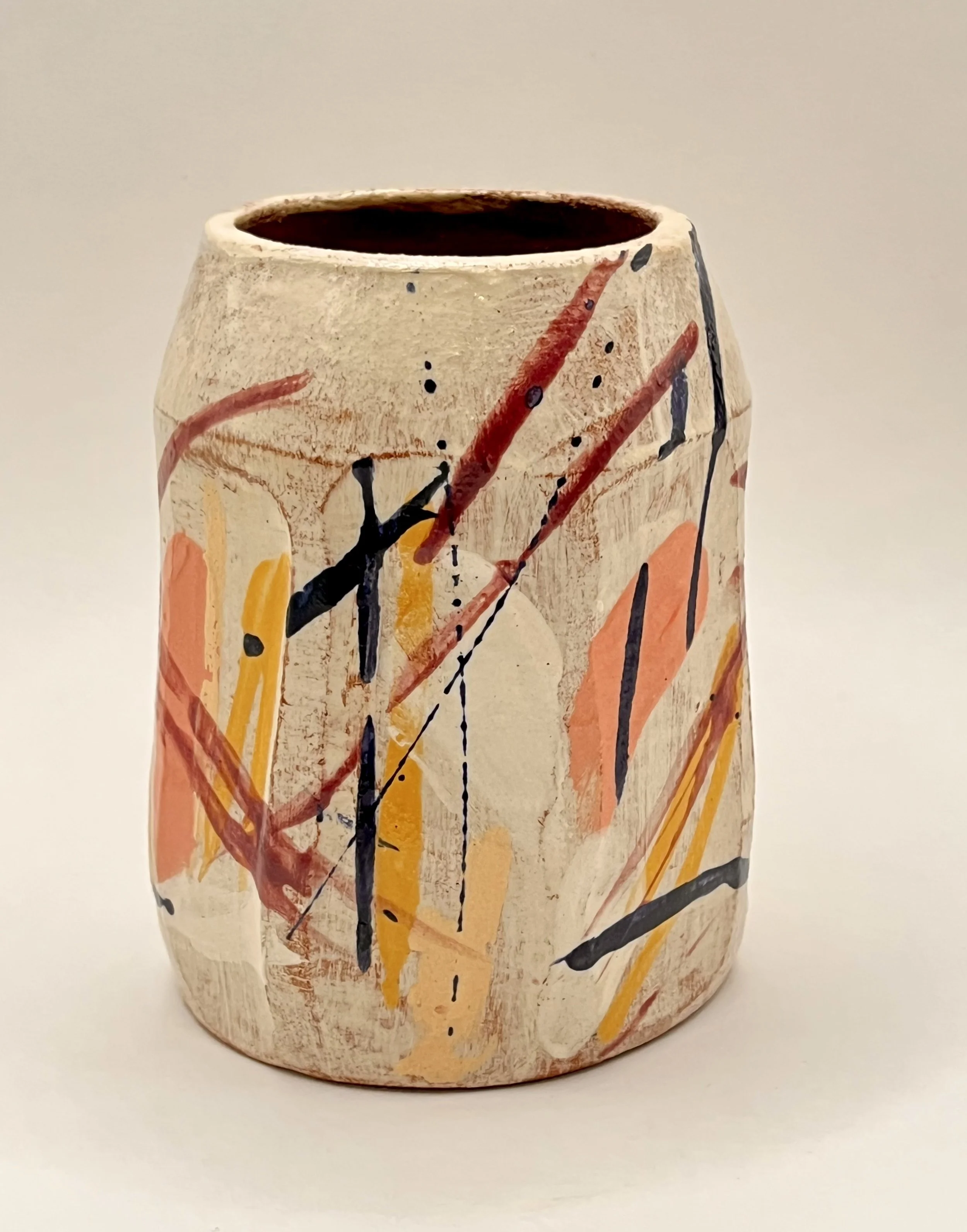 Ceramic Faceted Vase