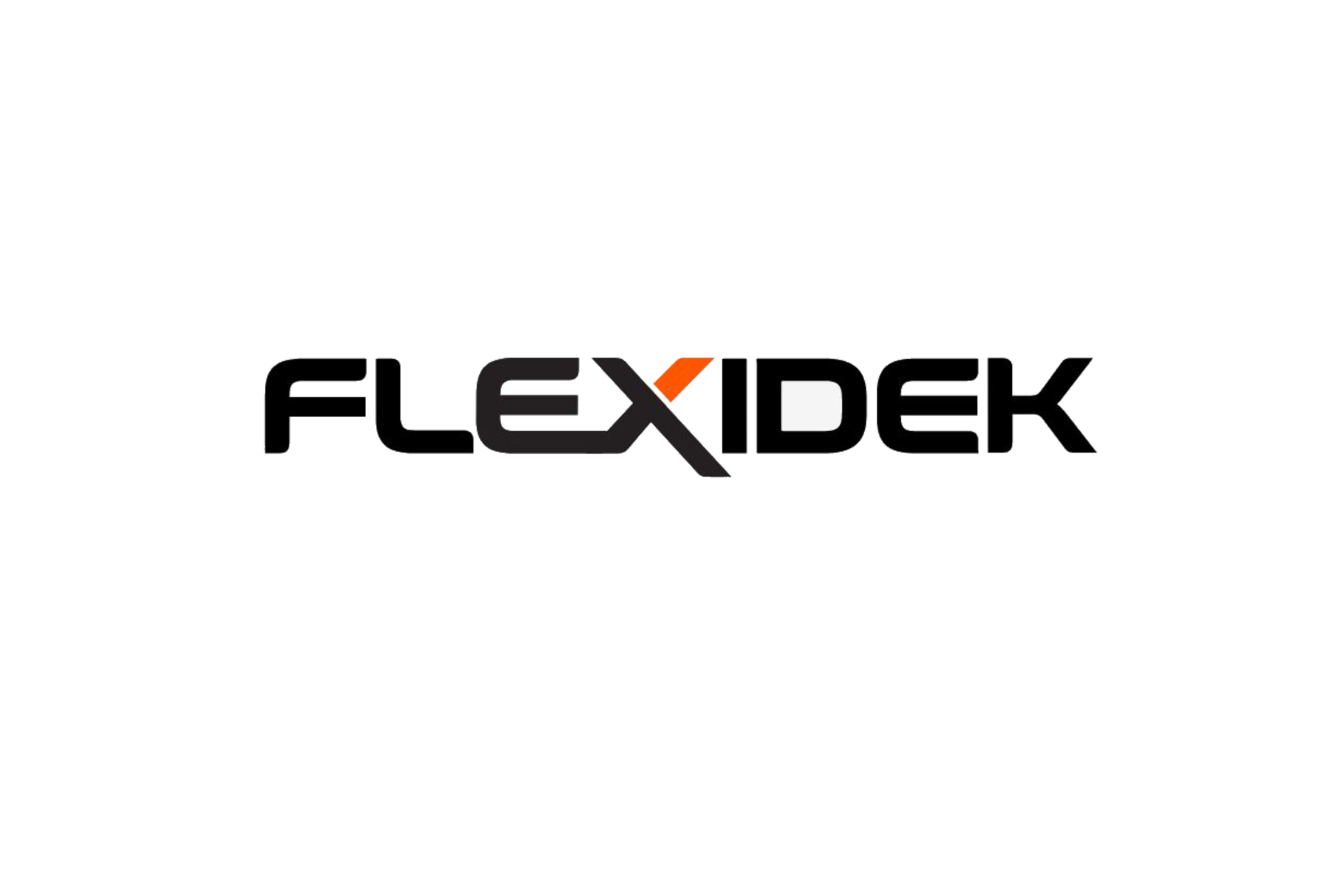 Logo with the word 'FLEXIDEX' in stylized black font, with an orange accent over the 'X' on a white background.
