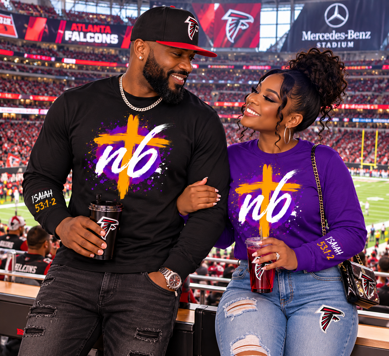 Falcons Game Day Couple at Mercedes-Benz Stadium.png