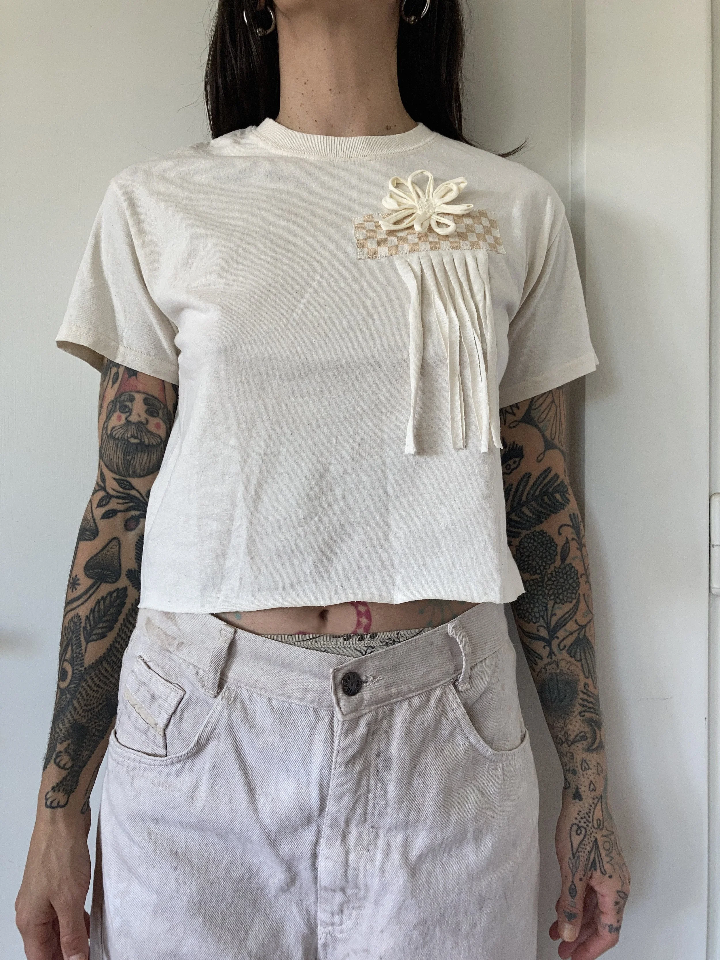 Flower Cropped T-shirt