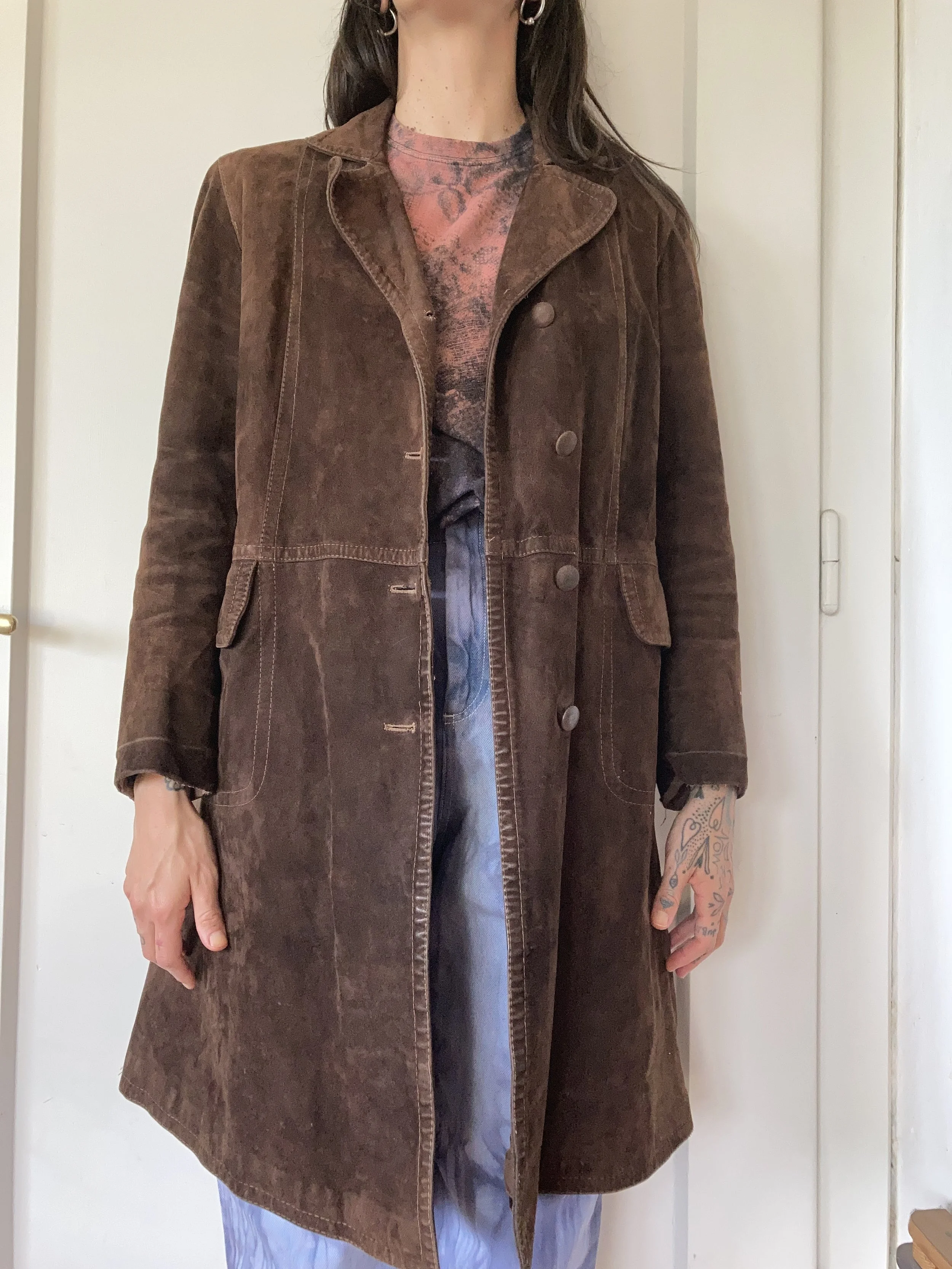 Brown Suede Coat