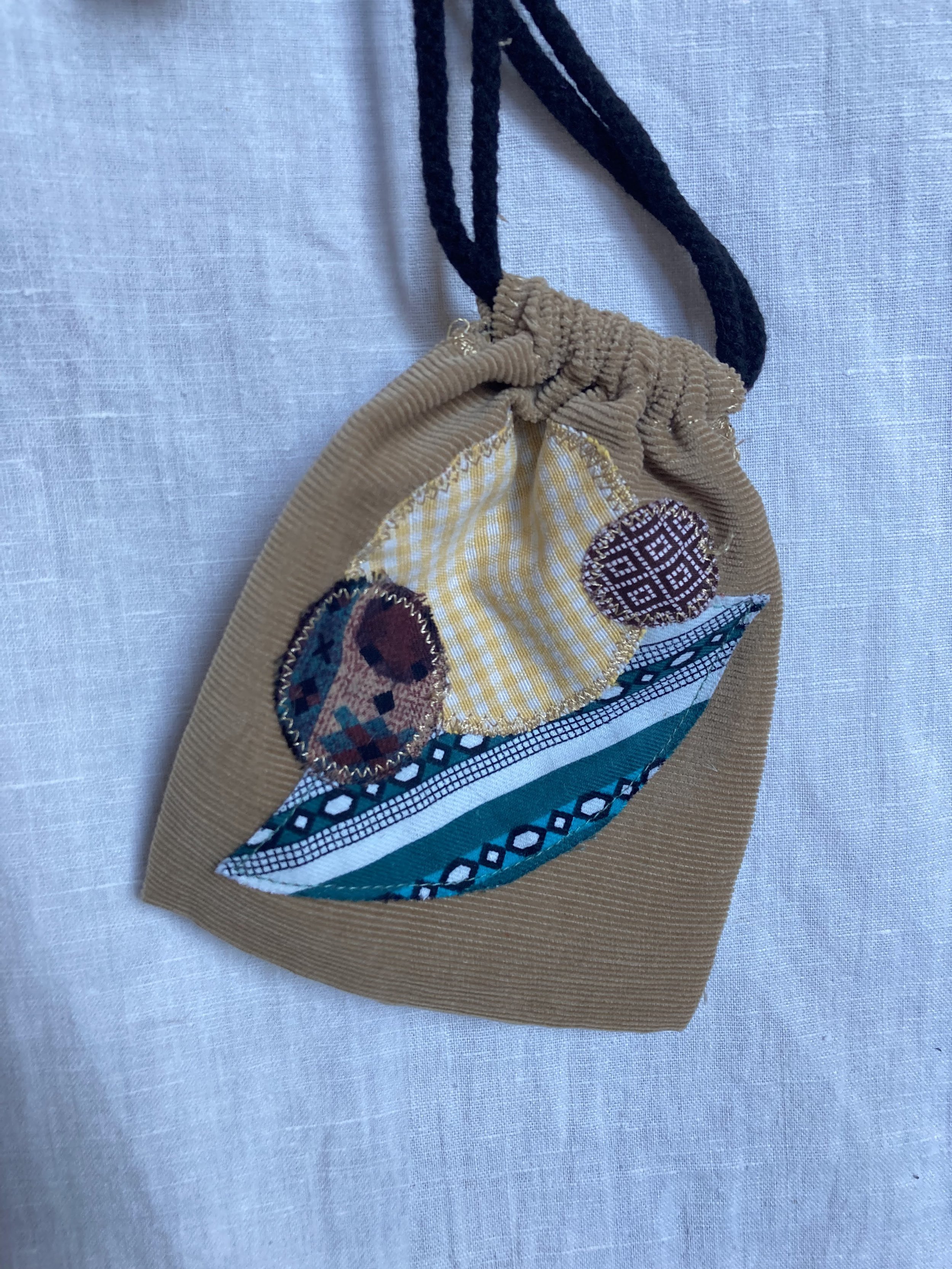 Corduroy Drawstring Pauch