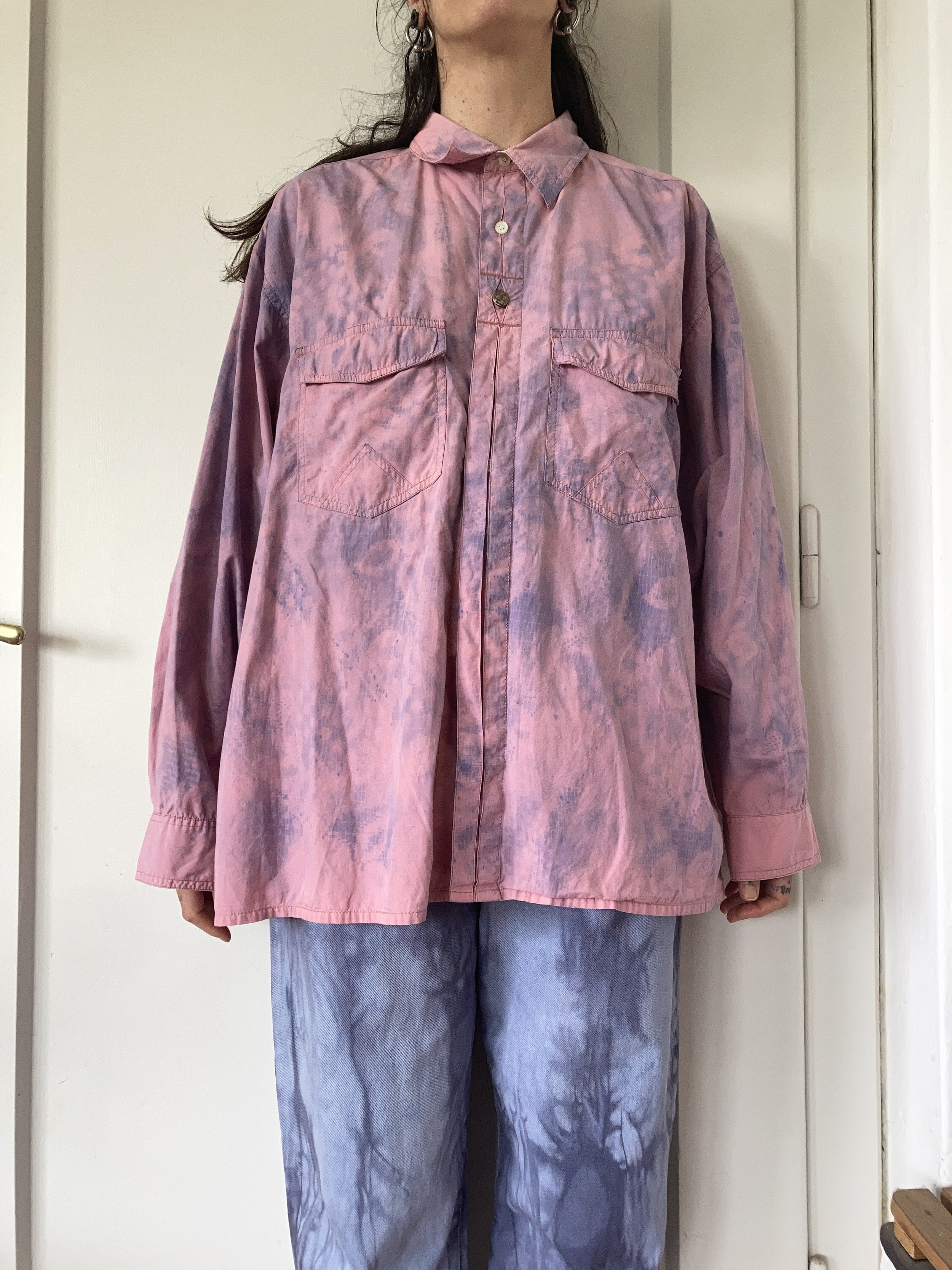 Pink Lace Printed Shirt