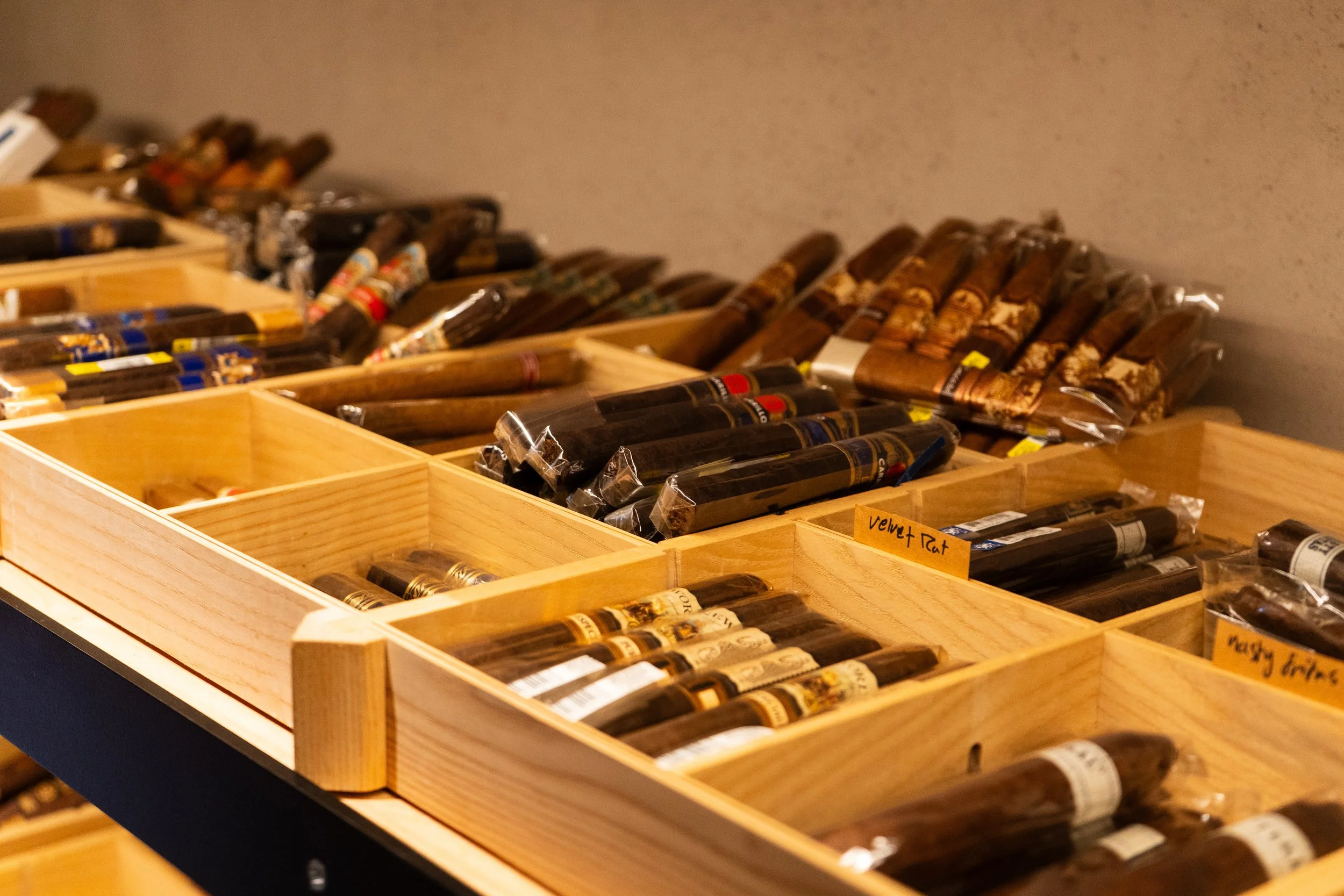   A large collection of cigars at the Fyxx showroom.   31 August 2026 © Photo by Yasr Abdalla  