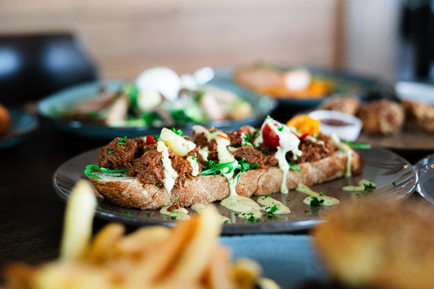 Lunch klaargezet op kantoor in Amsterdam