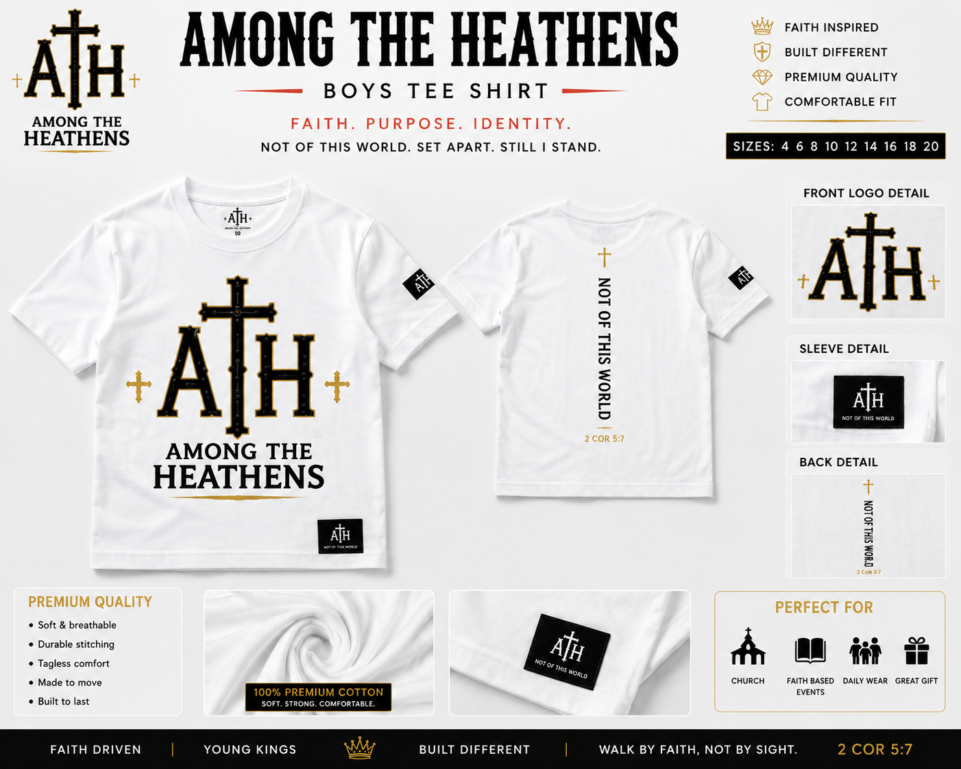 ATH Boy Blk white and gold tee.png