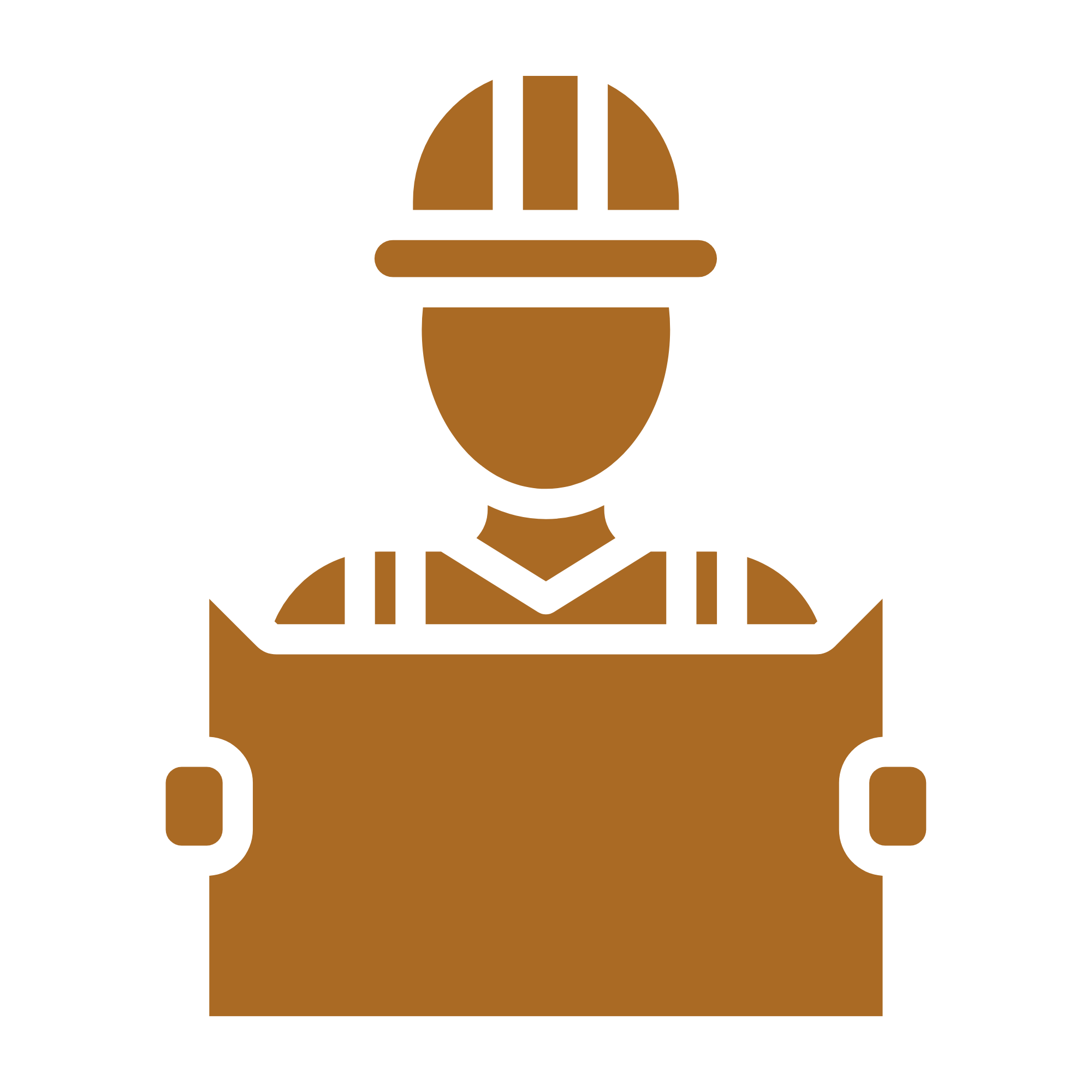 A simple, stylized illustration of a person with short hair, sitting at a desk with a laptop.