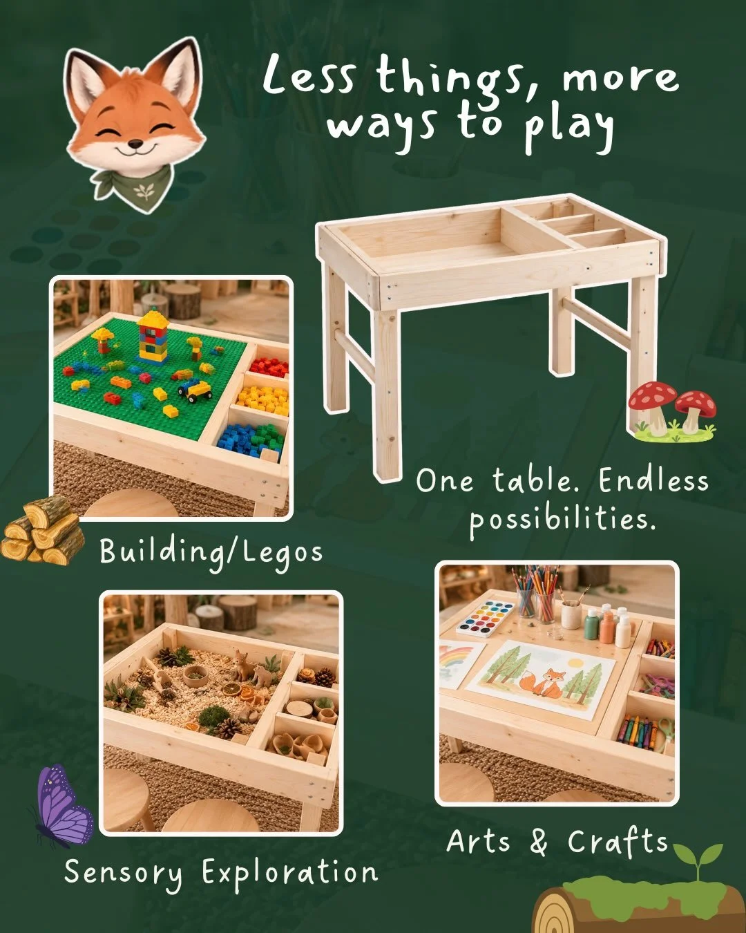 🌿 One table. Endless possibilities.

At Willow &amp; Wonder, we believe a thoughtfully designed space doesn&rsquo;t need more things, it needs things that can inspire more ways to play.

That&rsquo;s why so much of our space is intentionally multius