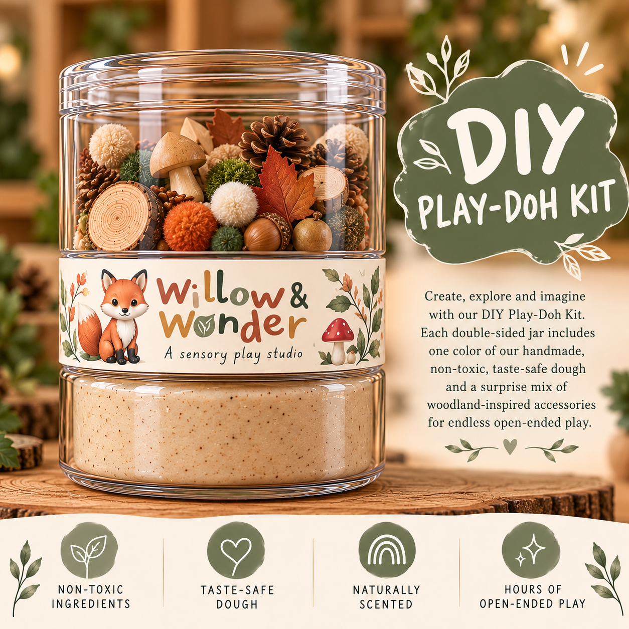 DIY Large Double Sided sensory dough kit