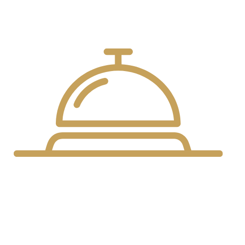 Icon of a serving tray with a cloche cover