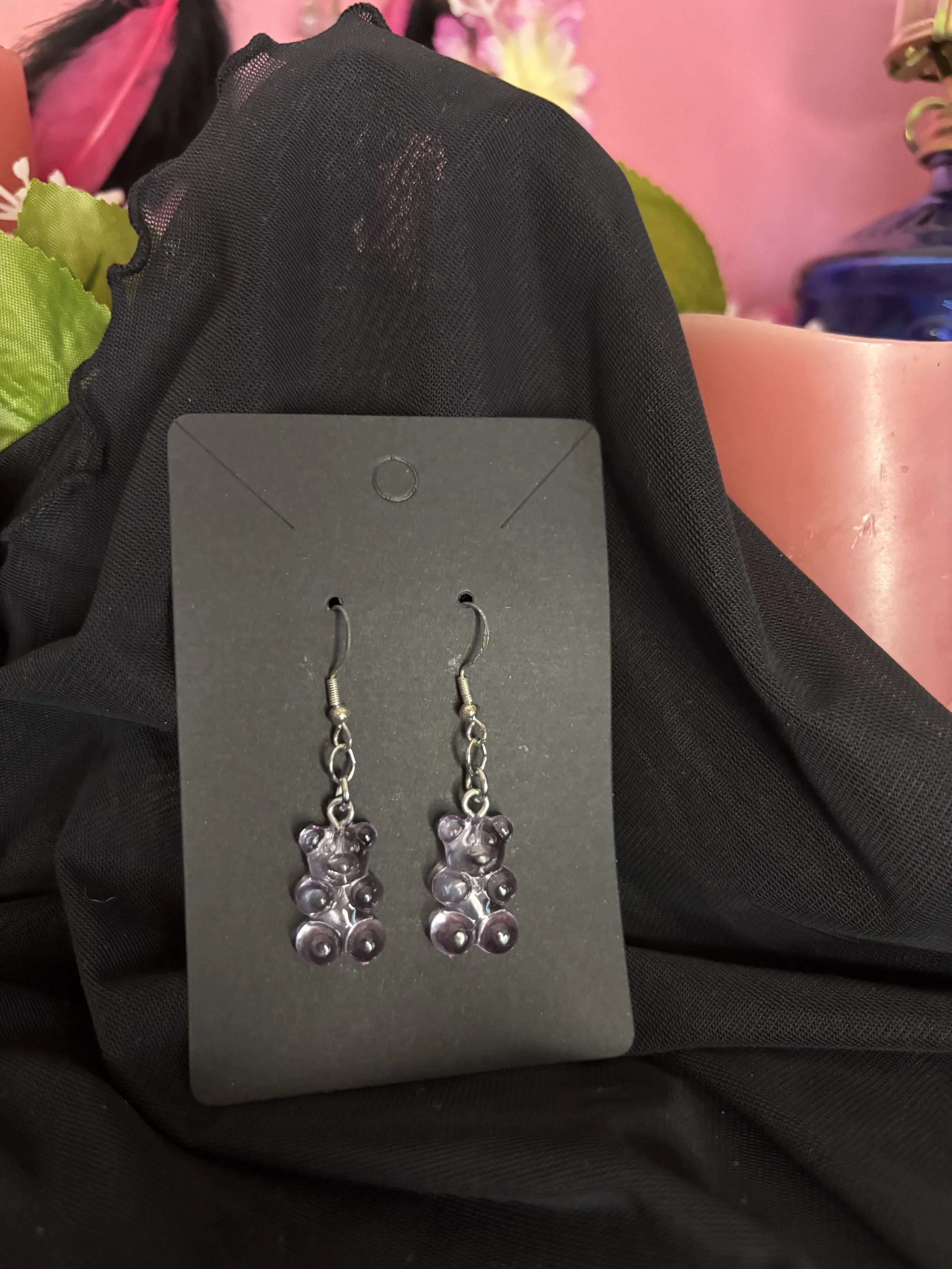 Purple Gummy Bear Earrings
