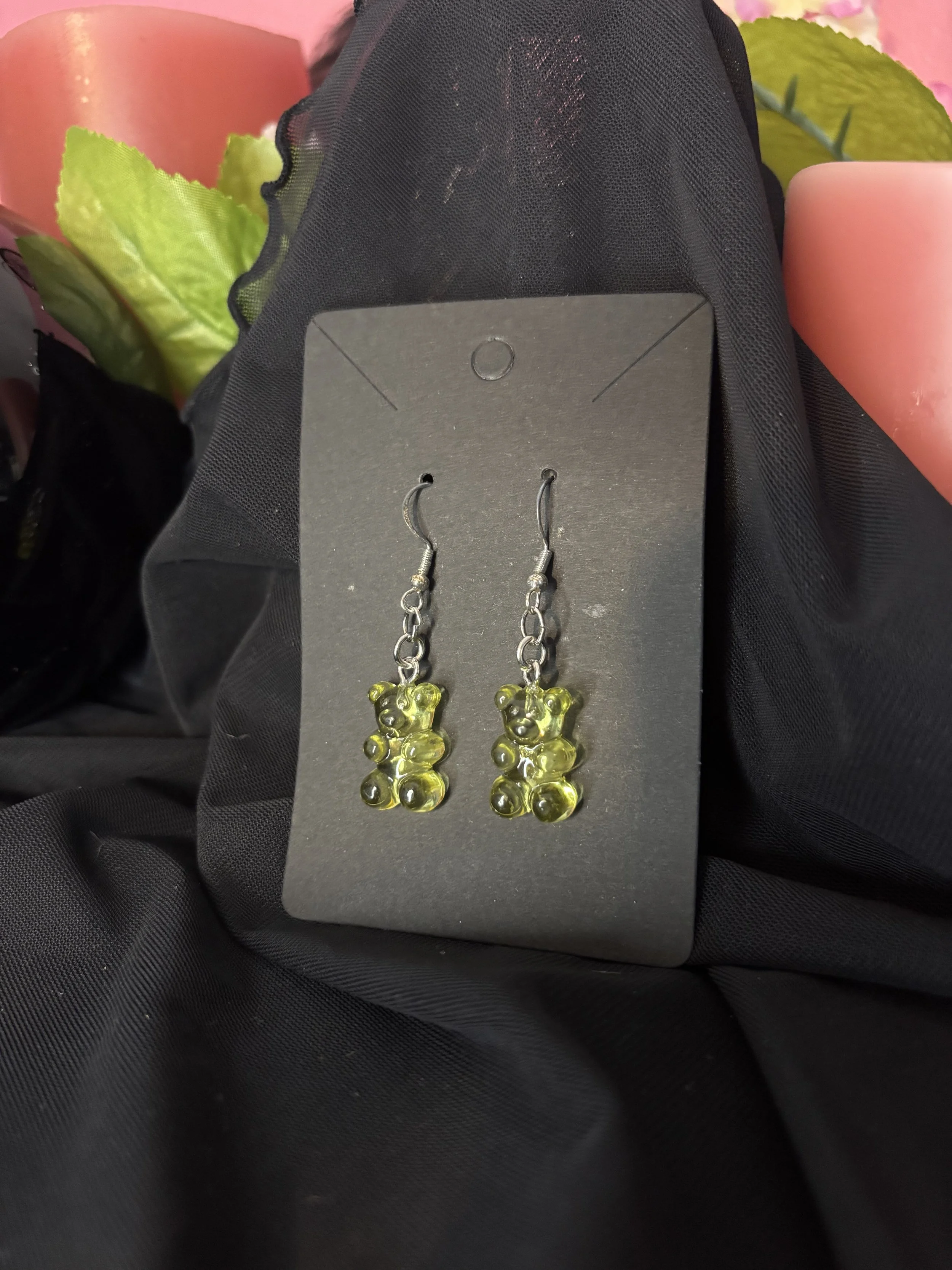 Yellow Gummy Bear Earrings