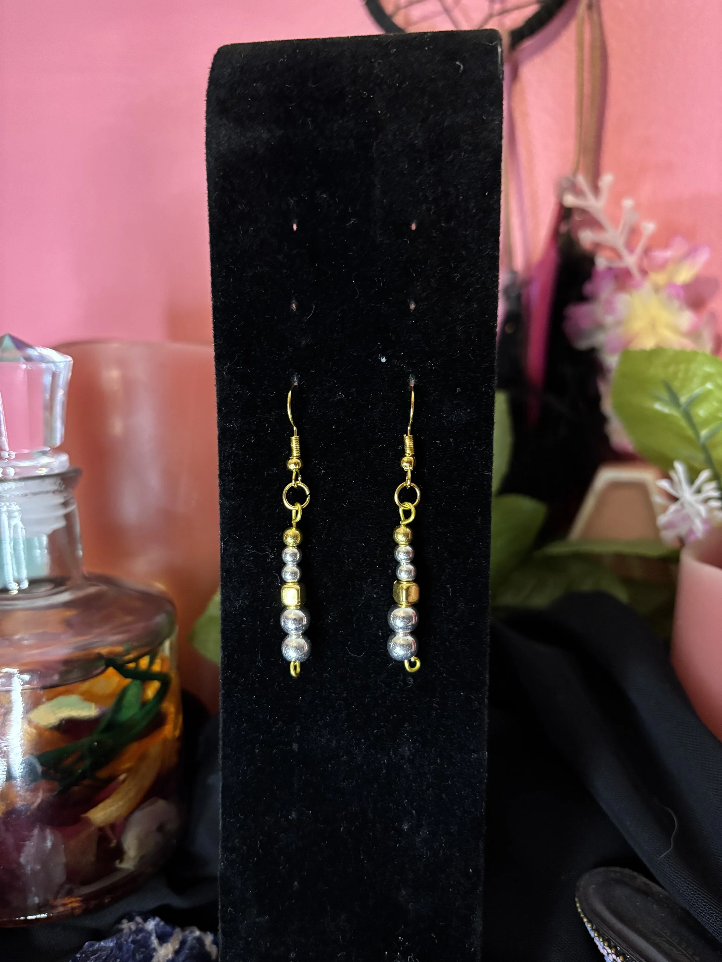 Golden Balance Mixed Metal Earrings