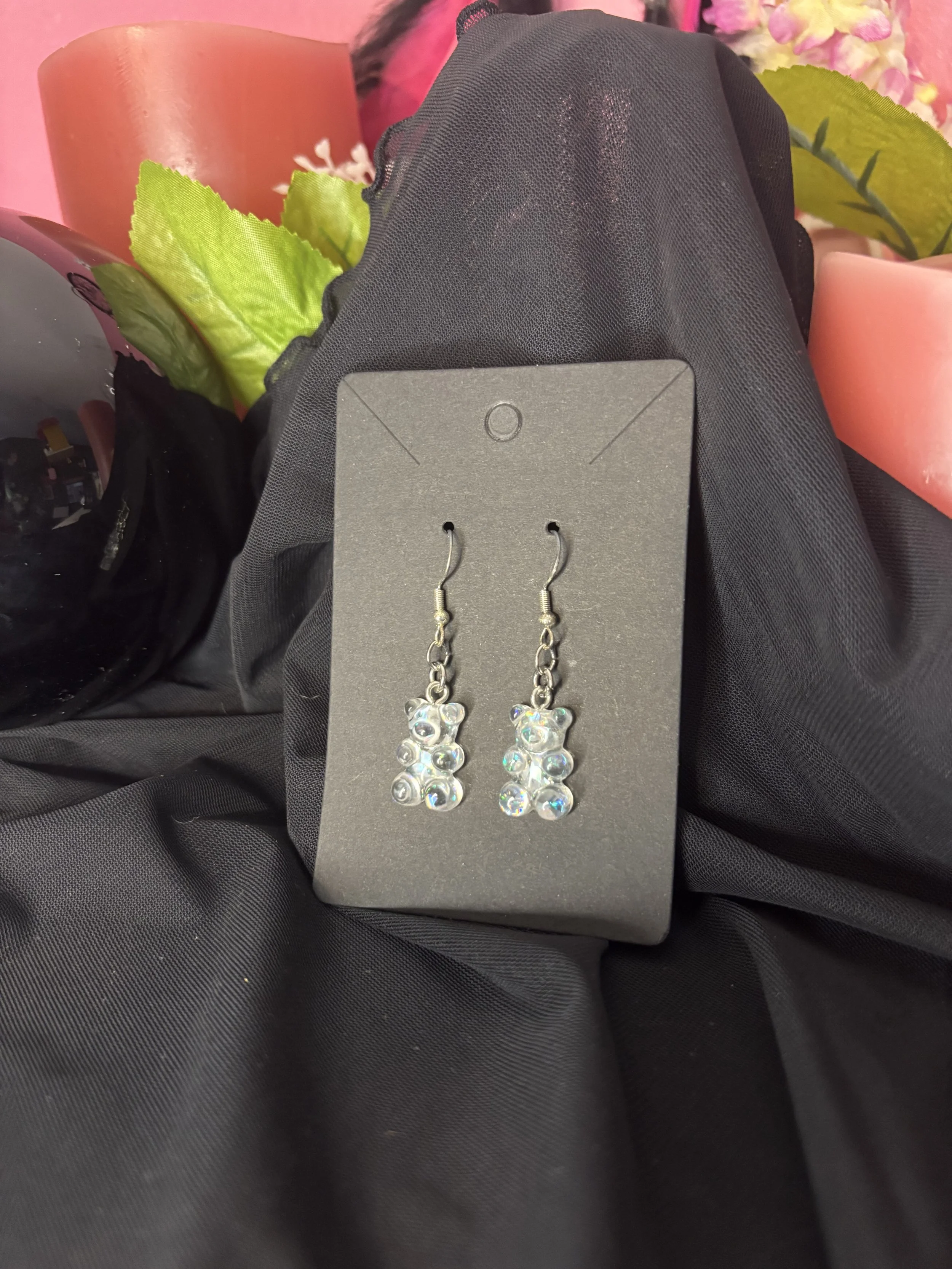 Iridescent Gummy Bear Earrings