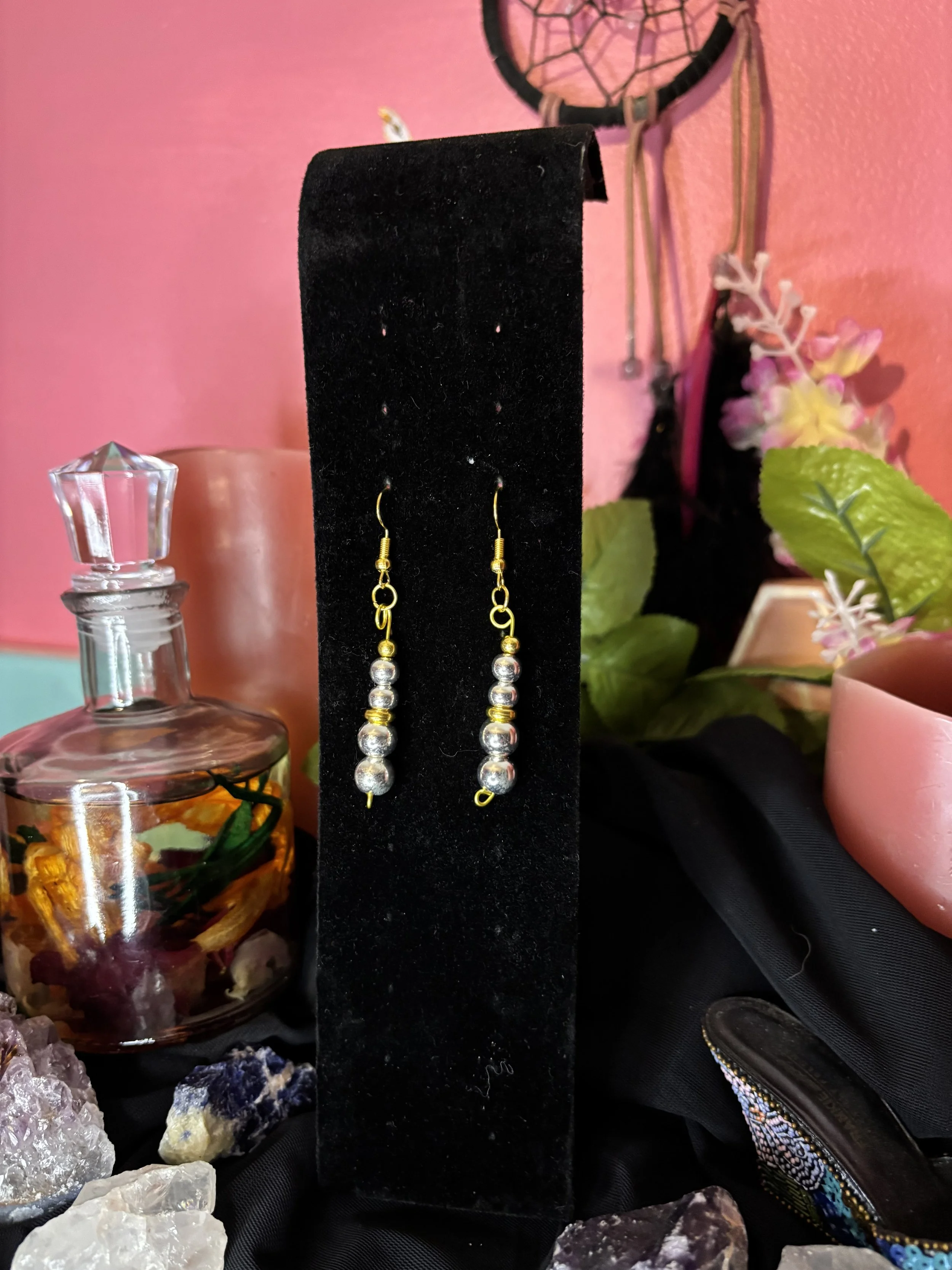 Silver and Gold Cascade Earrings