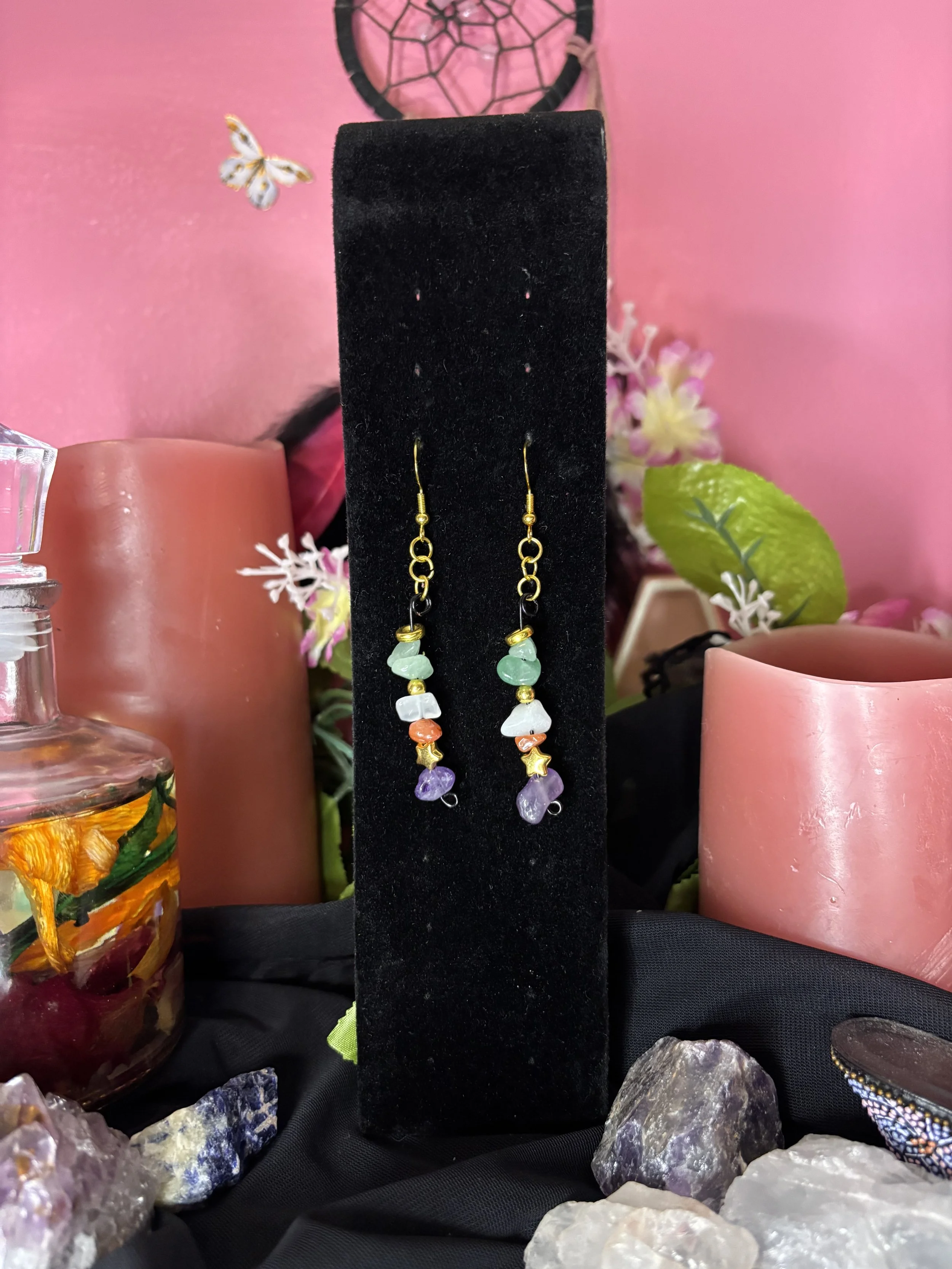 Pastel Stone Chip Earrings