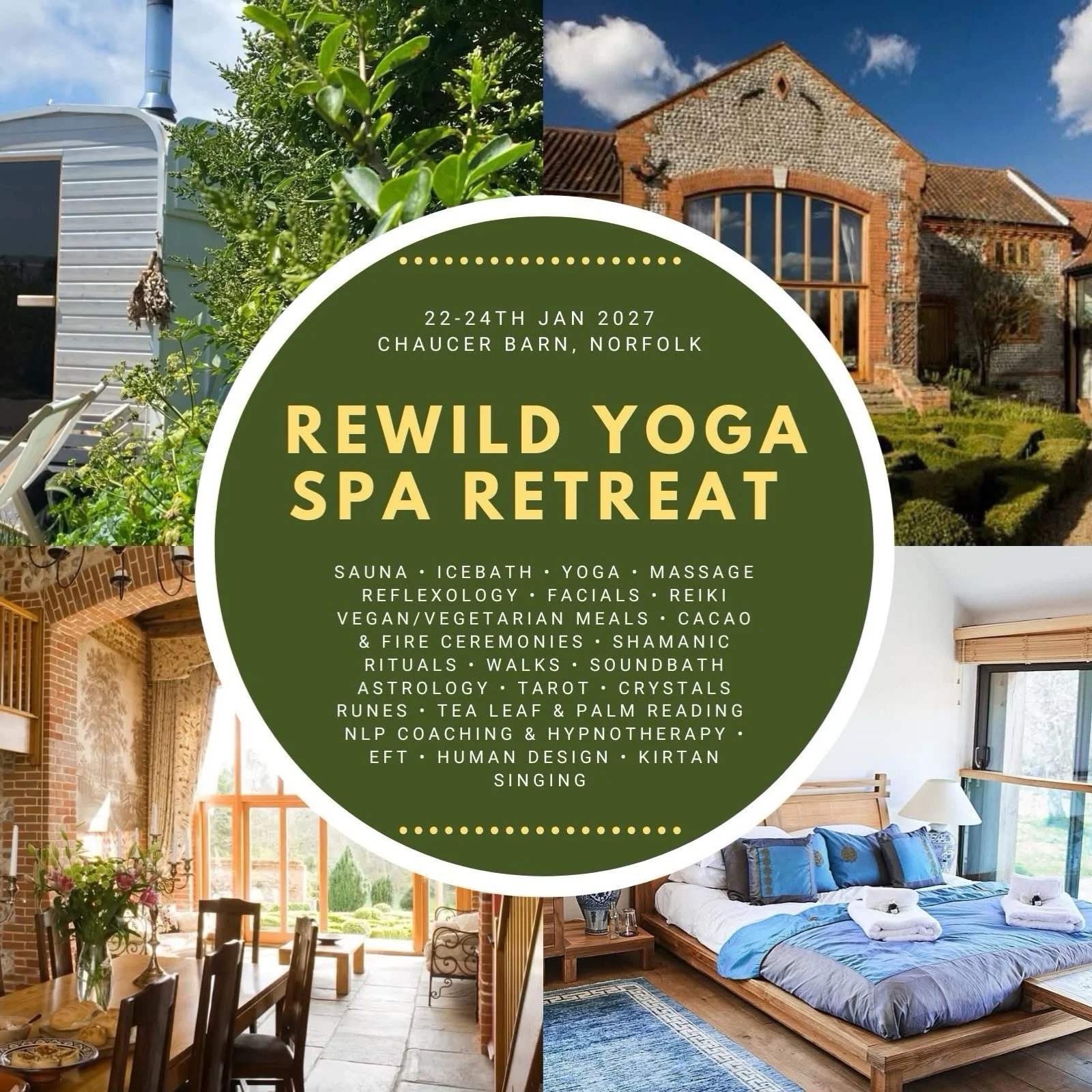 #HappyHalloween Giveaway🏆 WIN Twin Room on our REWILD YOGA SPA RETEAT 22-23rd Jan 2027 @chaucerbarn Holt, Norfolk

👍 LIKE &amp; SAVE this post 
💬 COMMENT below &amp; TAG pals you want to join you
📤 SHARE our post, to your story &amp; TAG us
🔔 FO