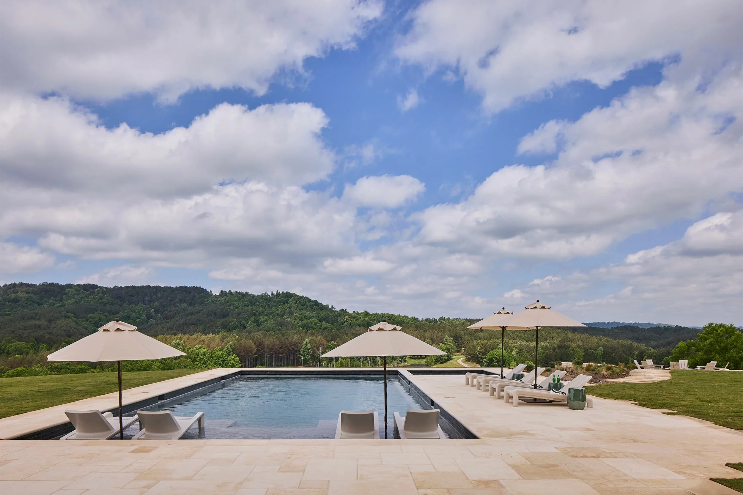 pool front view of stouts mountaint