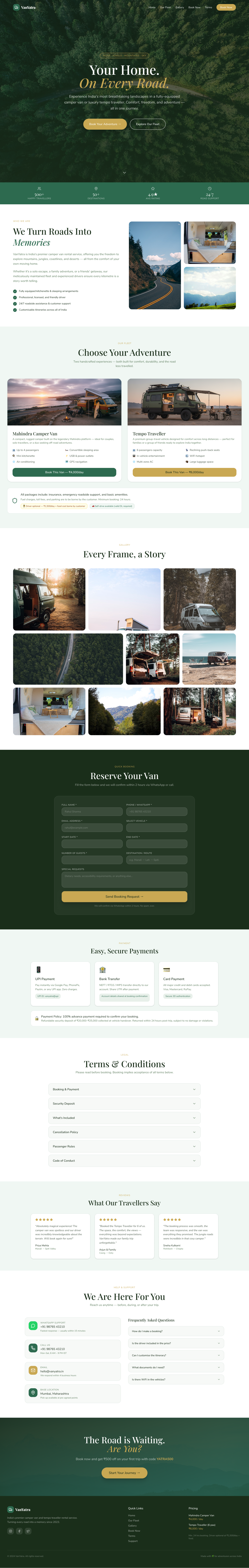 Van-Yatra web app Design