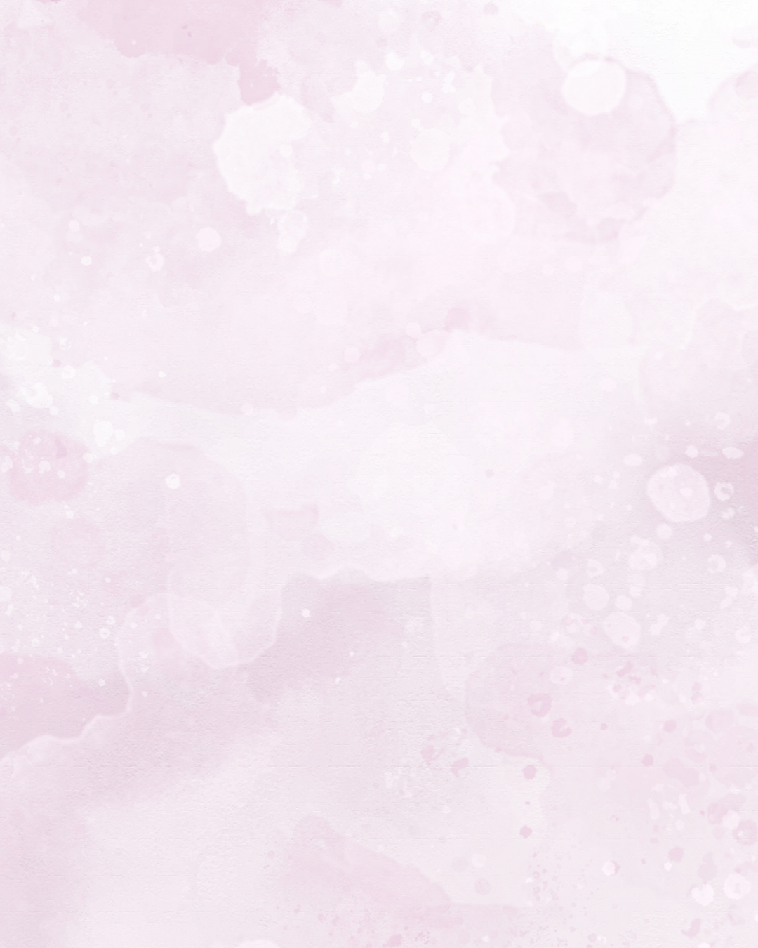 Light pink watercolor background with splashes and splotches.