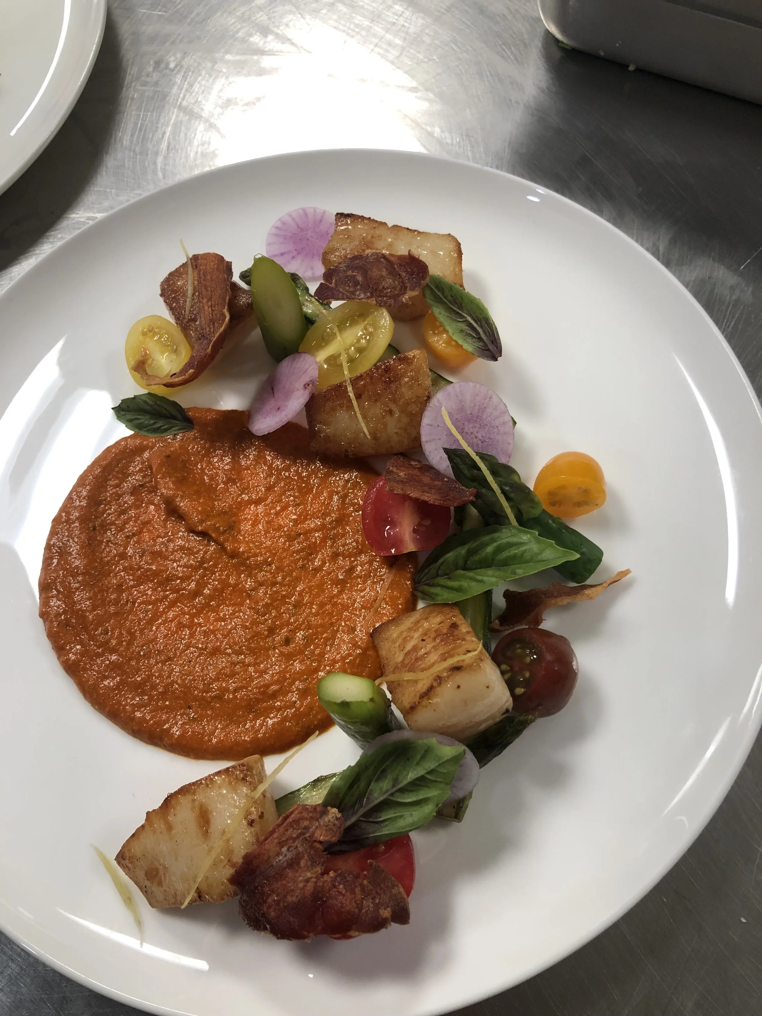 Fine dining plate by Chef Ozzy, private chef serving Washington DC and the DMV
