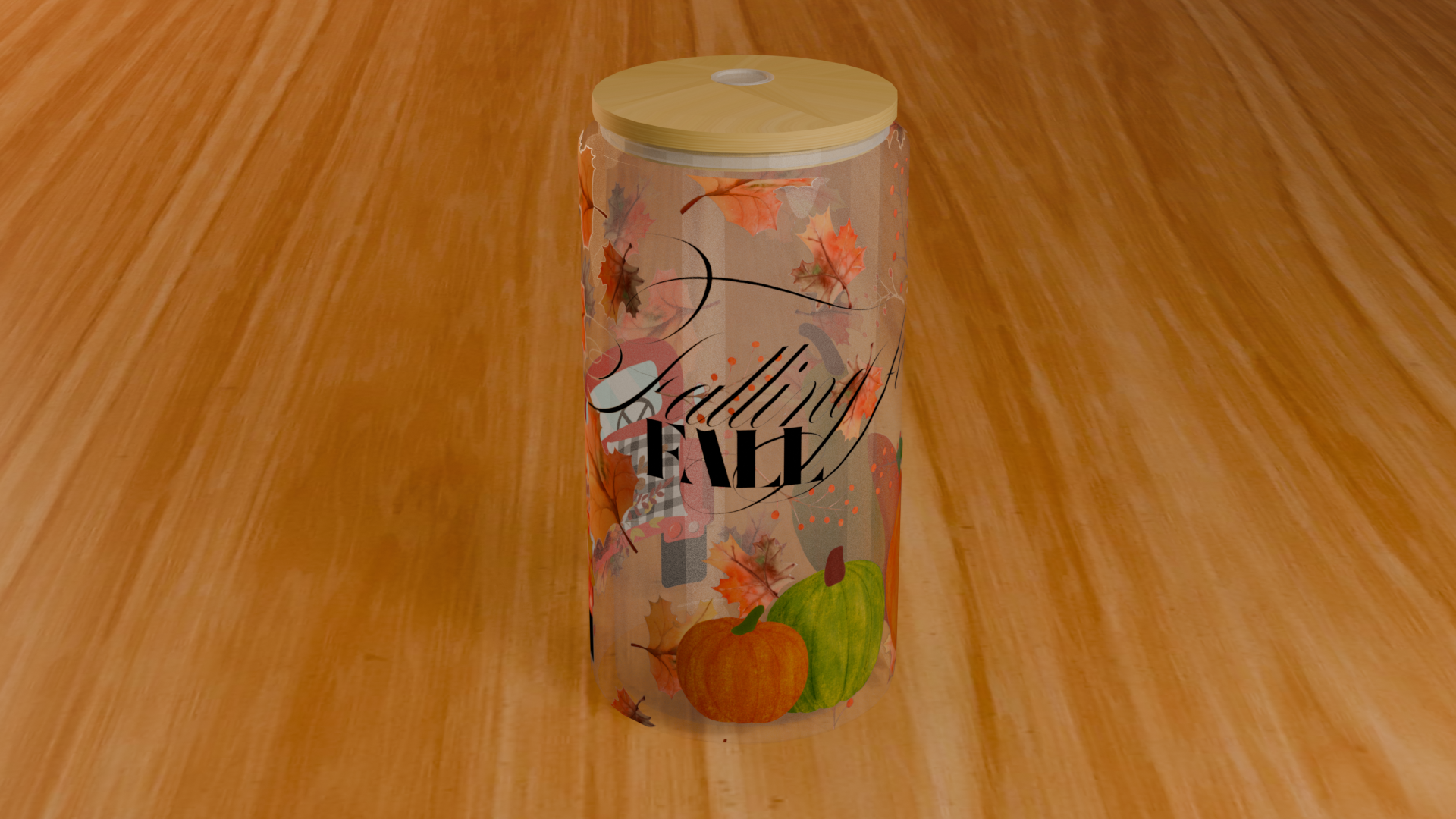 Falling for Fall 16oz Glass Can