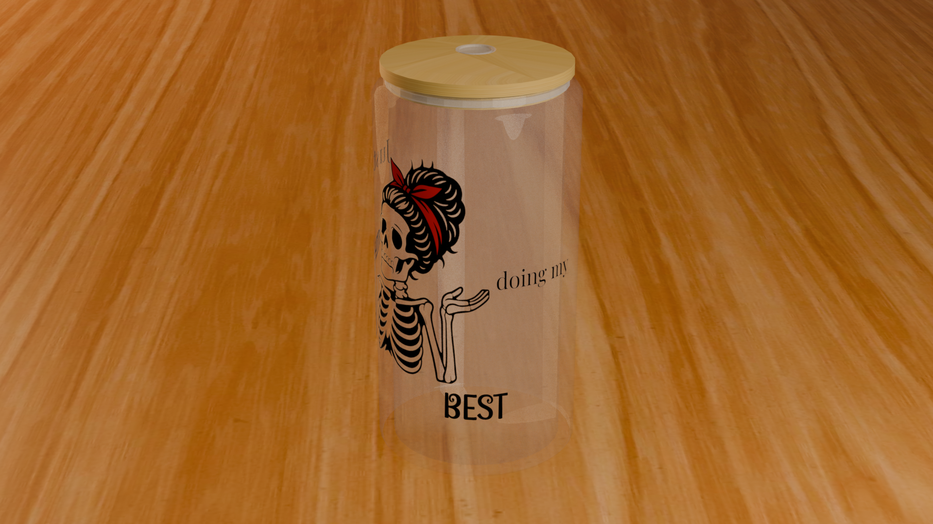 Just Doing My Best 16oz Glass Can