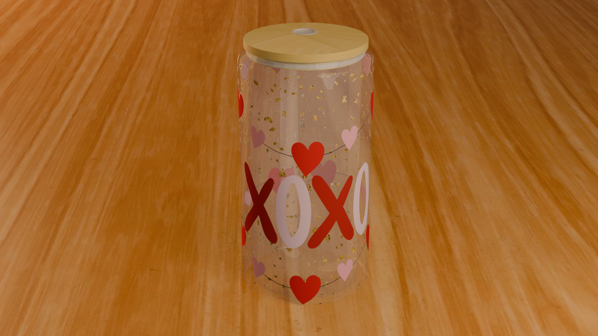 XOXO 16oz Glass Can