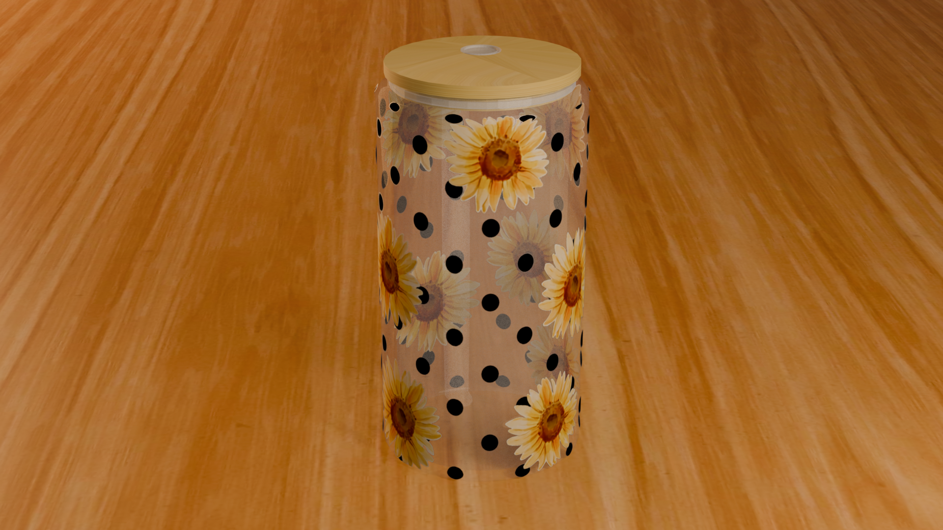Sunflowers 16oz Glass Can
