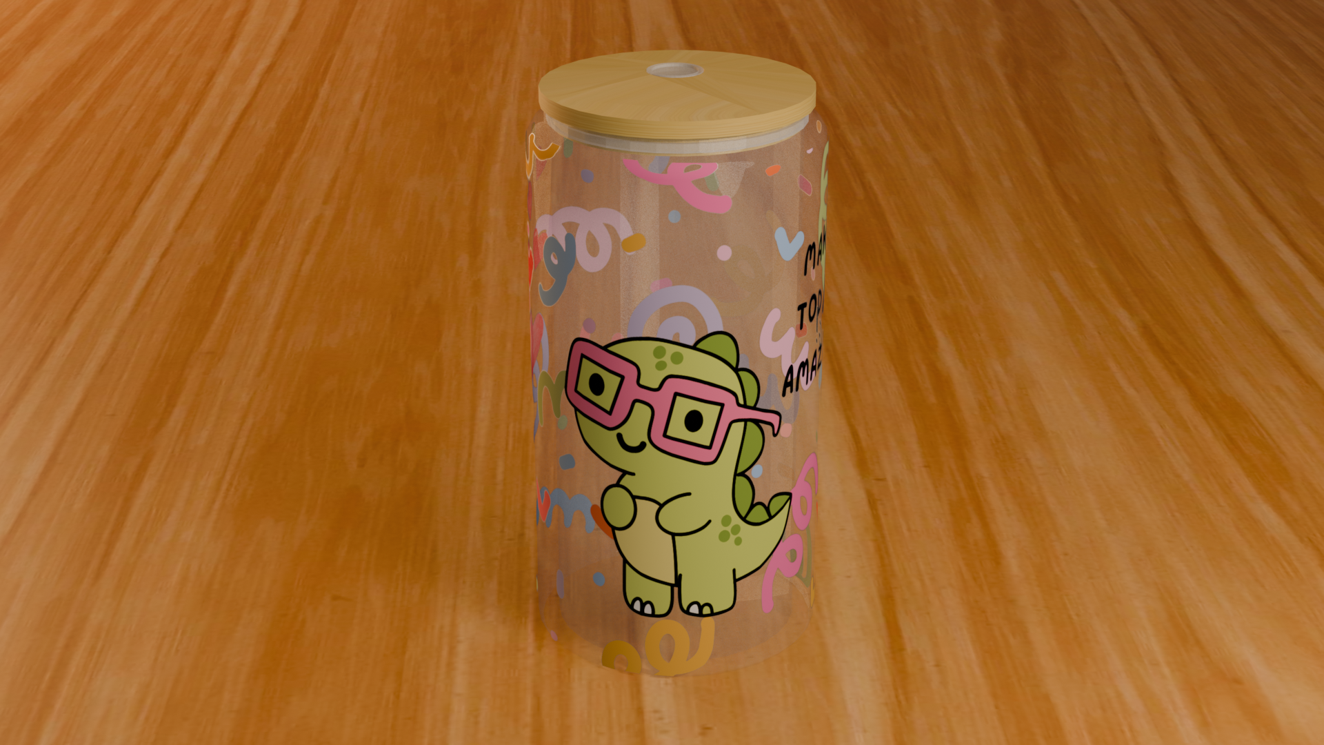 Make Today Amazing 16oz Glass Can