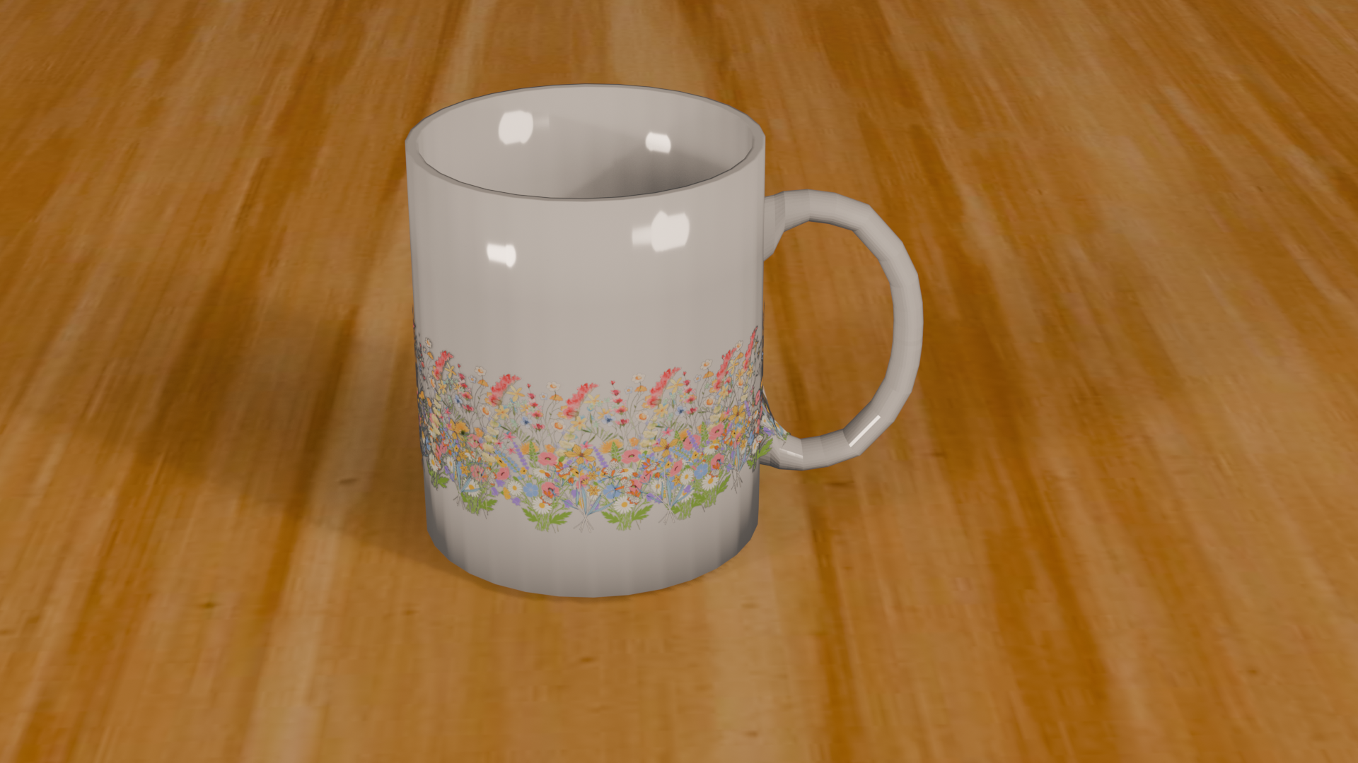 Water Color Flowers 15oz Ceramic Mug