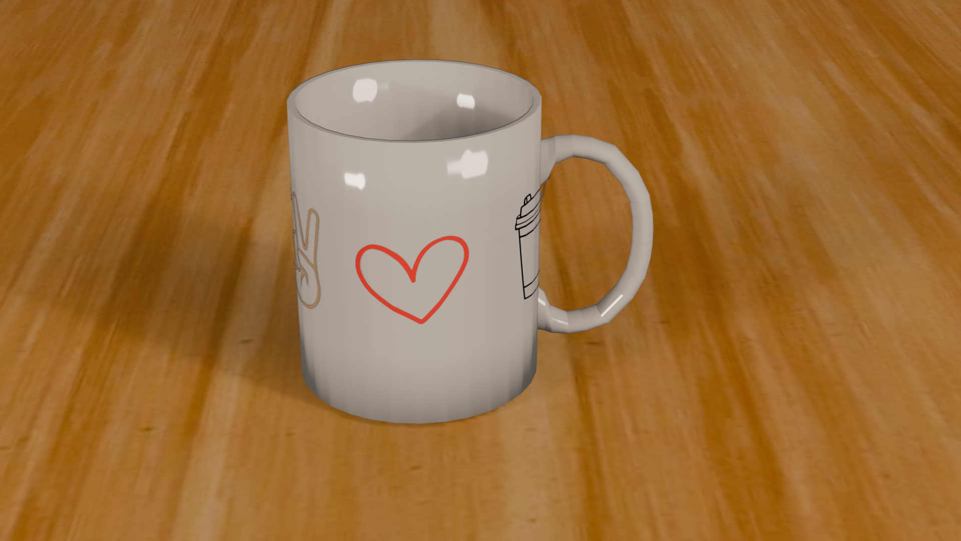 Peace, Love, Coffee 15oz Ceramic Mug