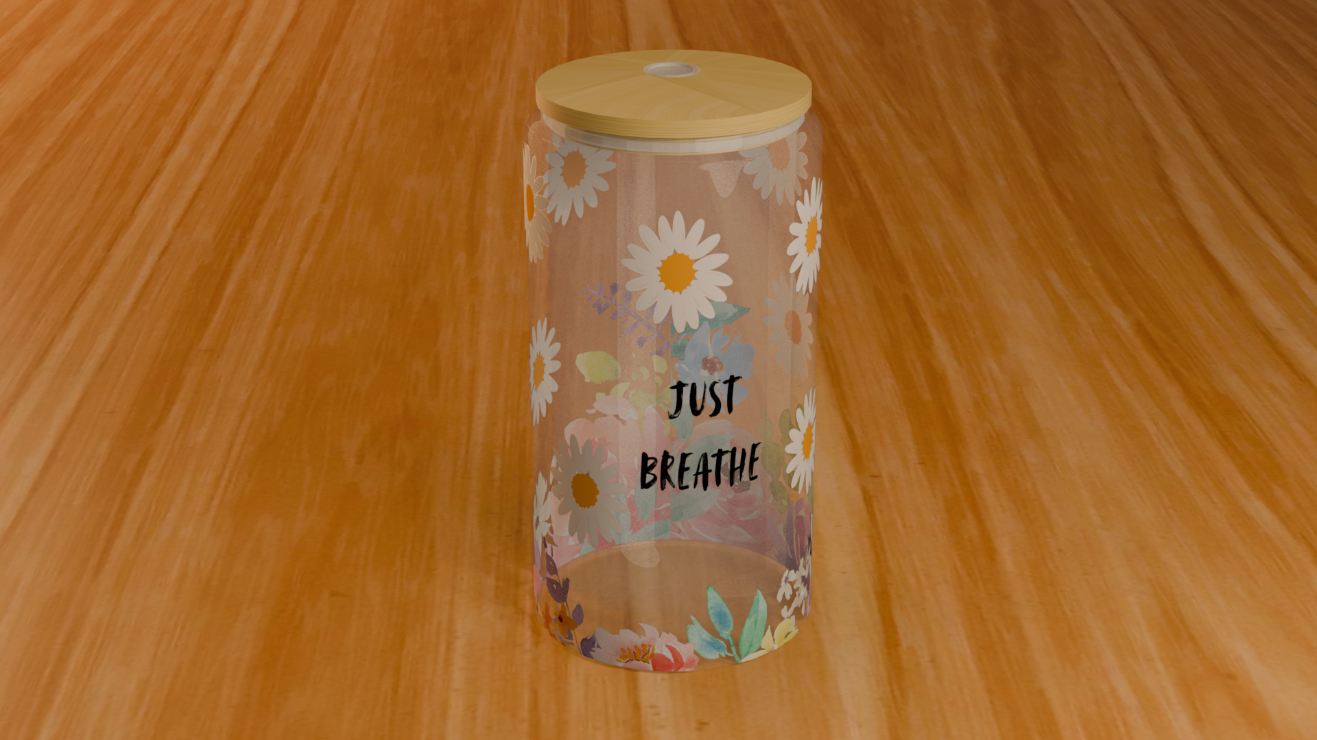 Just Breathe 16oz Glass Can