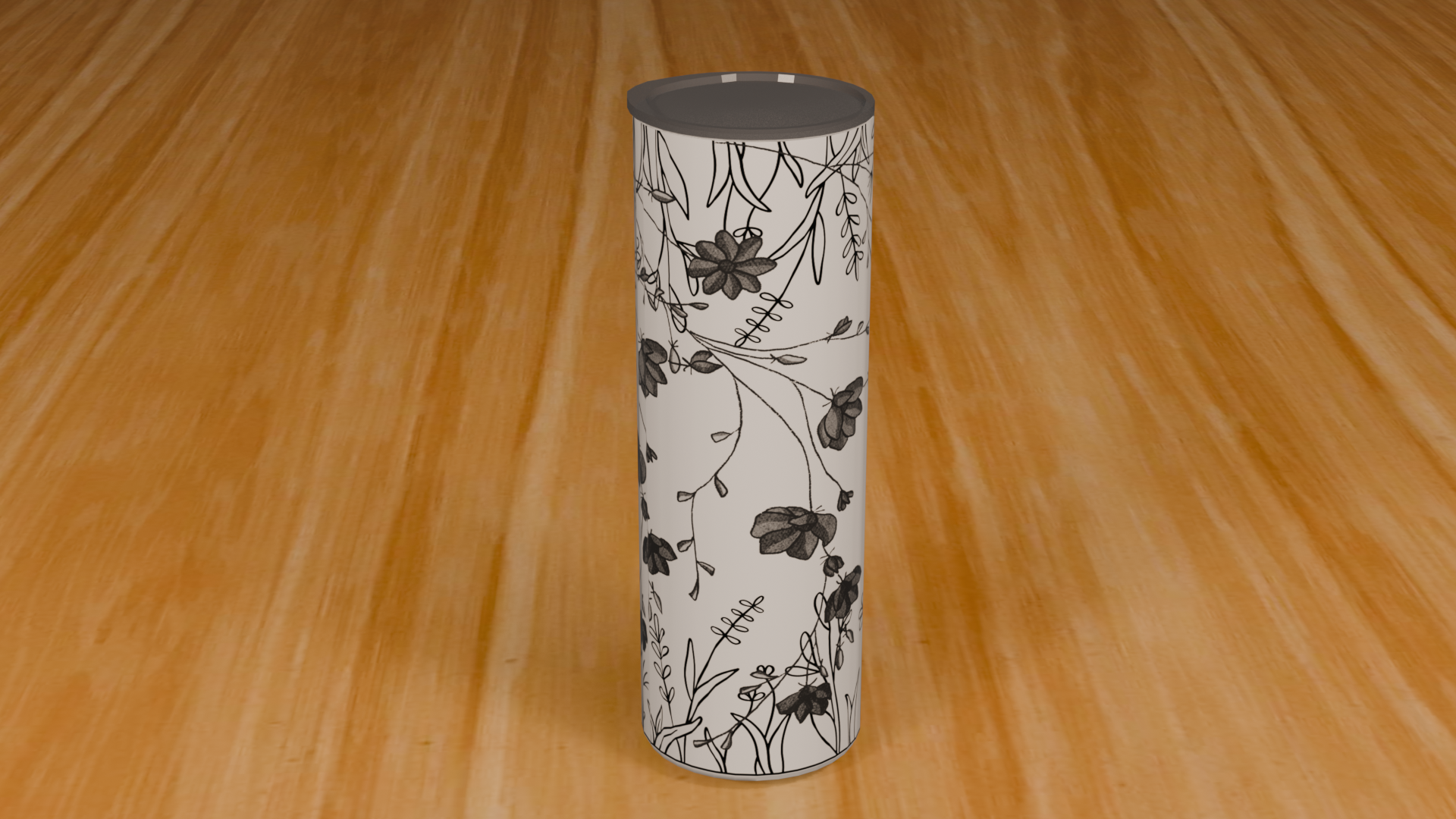 Monochromatic Flowers 20oz Skinny Tumbler