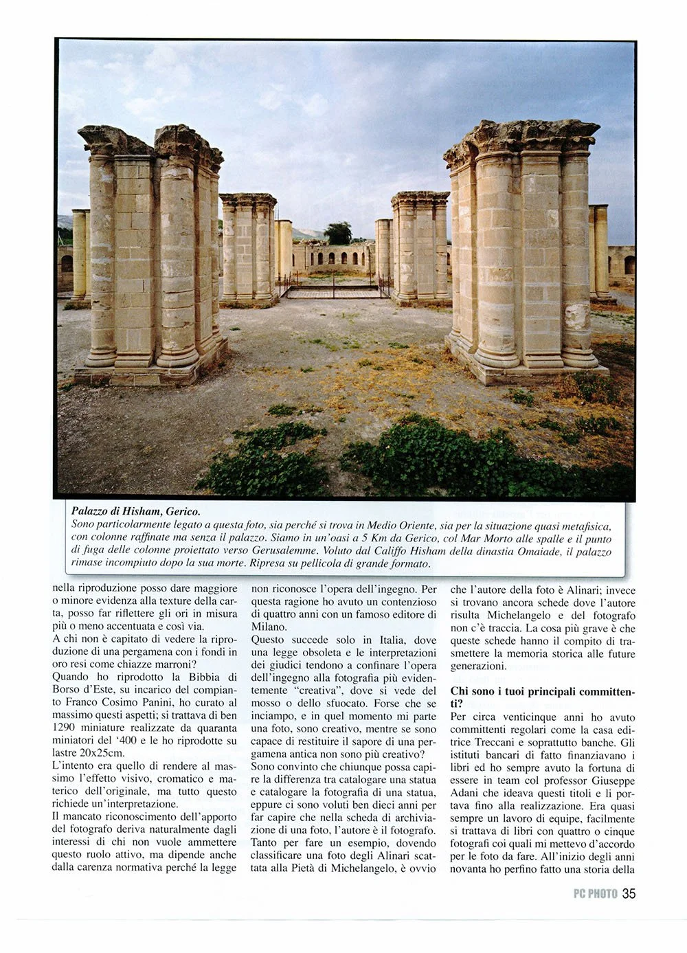 Palazzo di Hisham a Gerico, fotografato da Marco Ravenna nell’ambito della fotografia del patrimonio culturale