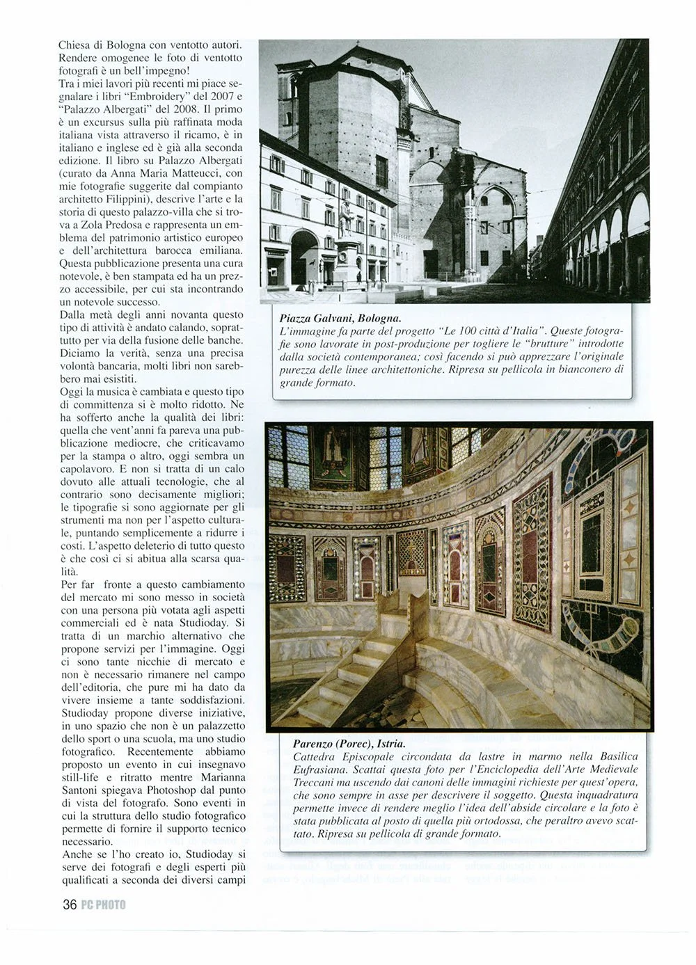 Piazza Galvani a Bologna e Parenzo in Istria, fotografie di Marco Ravenna dedicate al patrimonio storico e architettonico