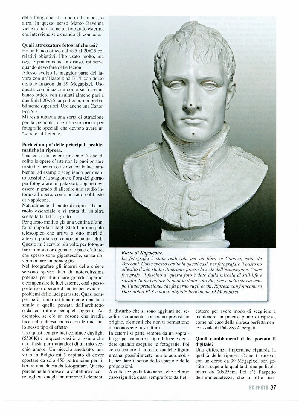 Marco Ravenna e la fotografia professionale delle opere d’arte, con attrezzatura Hasselblad e sistemi digitali ad alta risoluzione