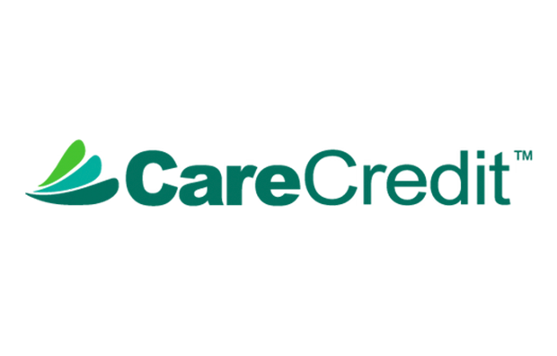 CareCredit logo with a green and blue stylized leaf design.