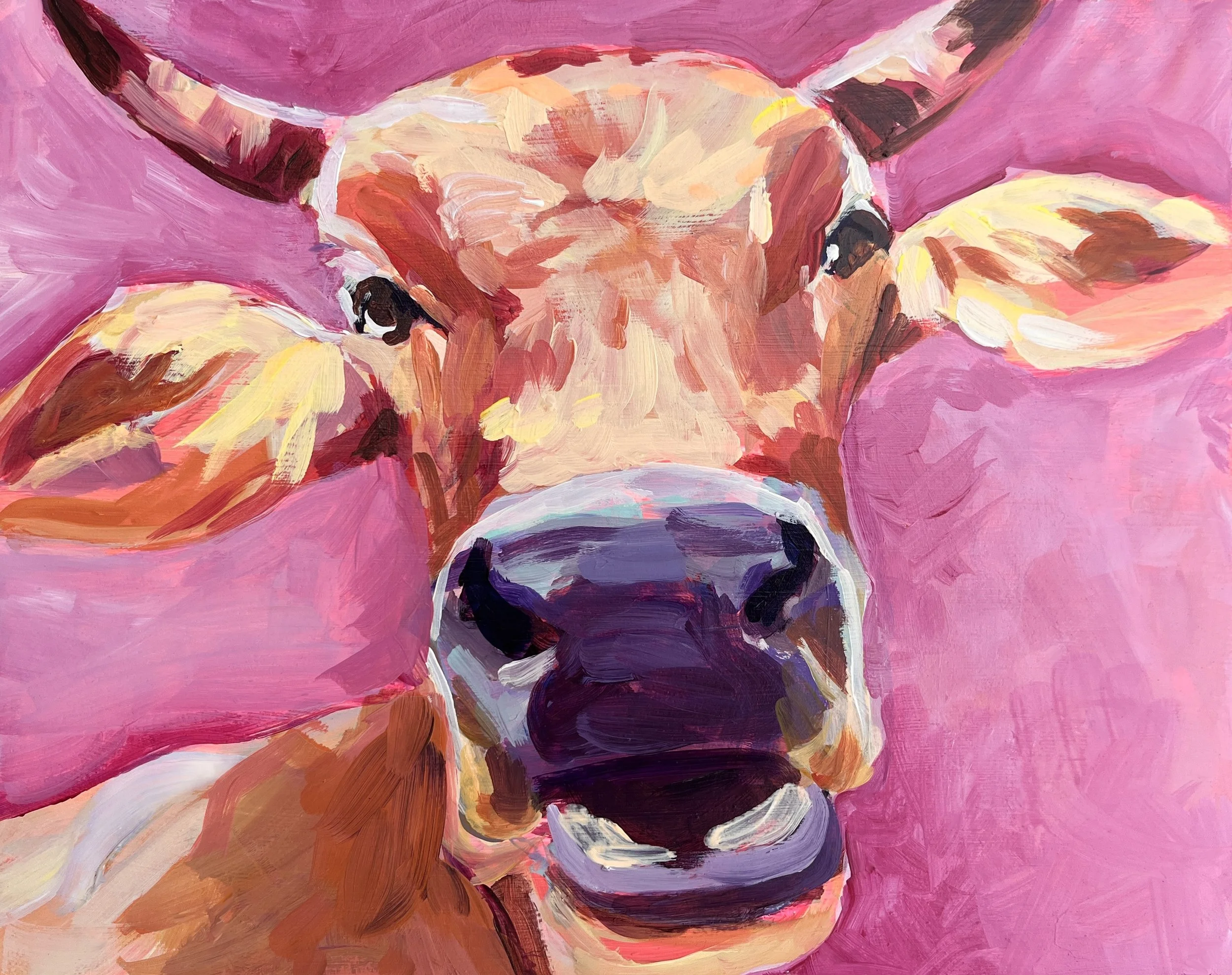 Brown Cow 14 x 11 matted print $20.00
