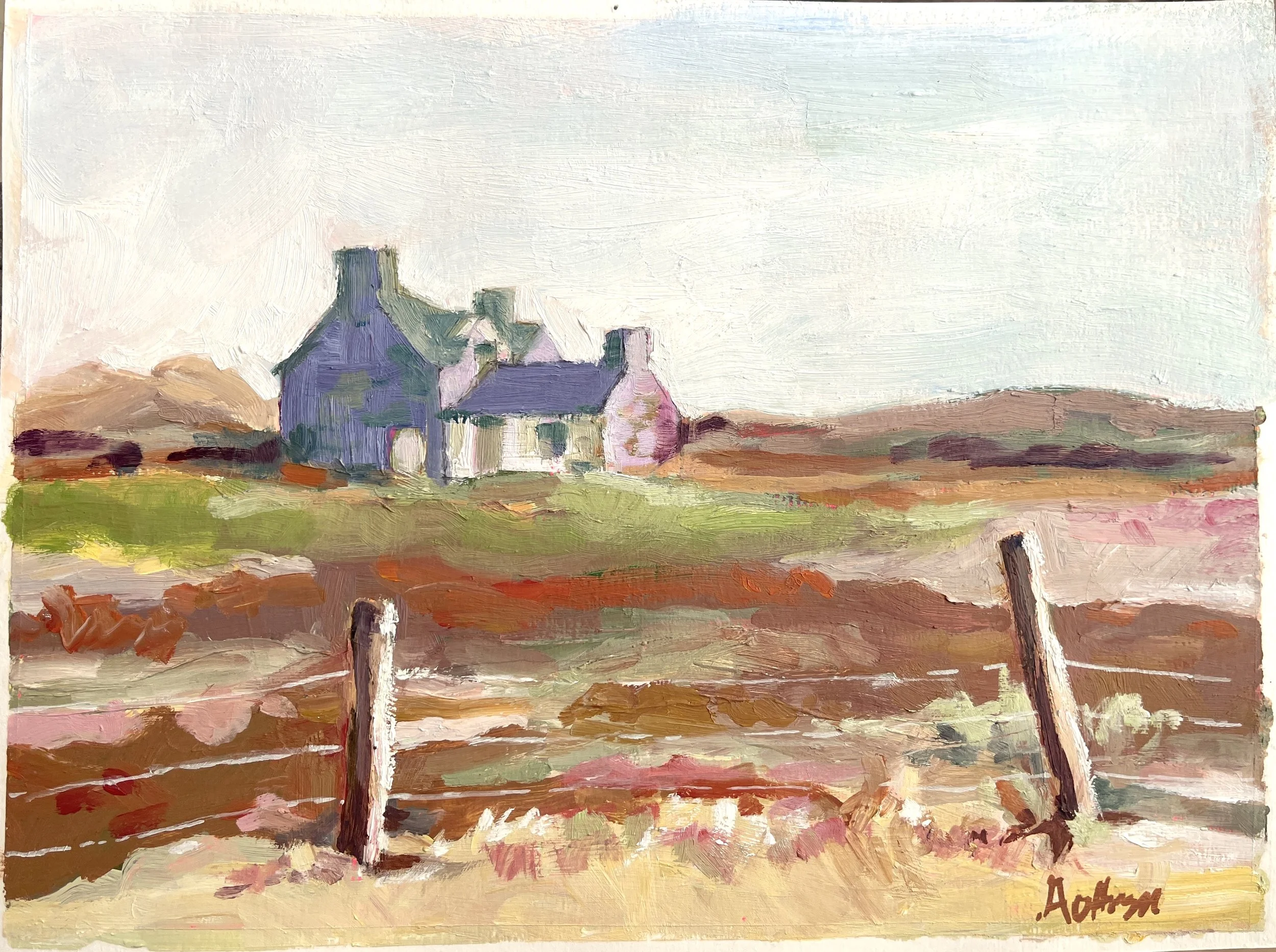 Scottish Cottage 14 x 11 matted print $20.00