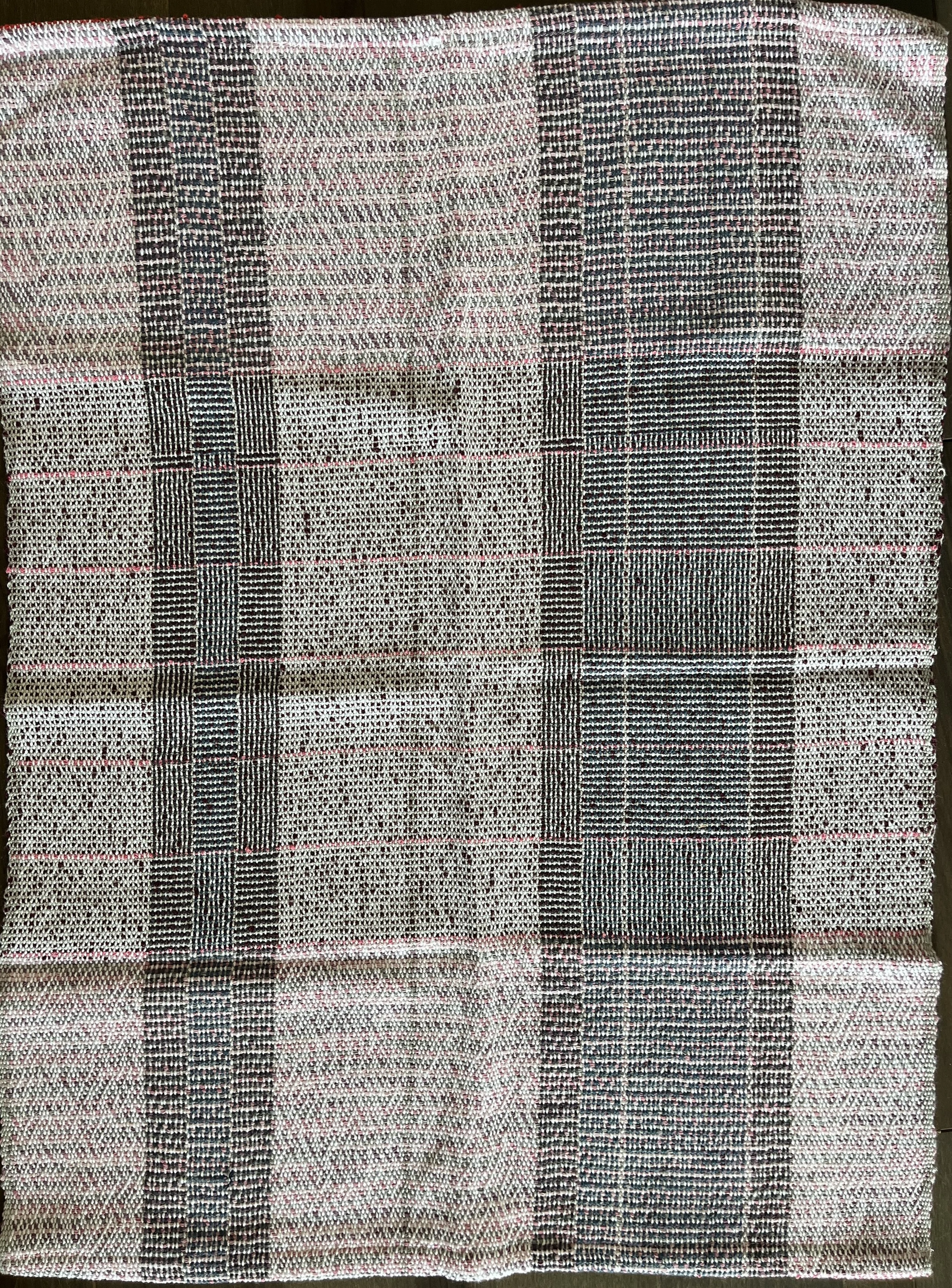 
Neutral with soft Pink  #1. 
Tea towel  approx. 18 x 26"
100% cotton 